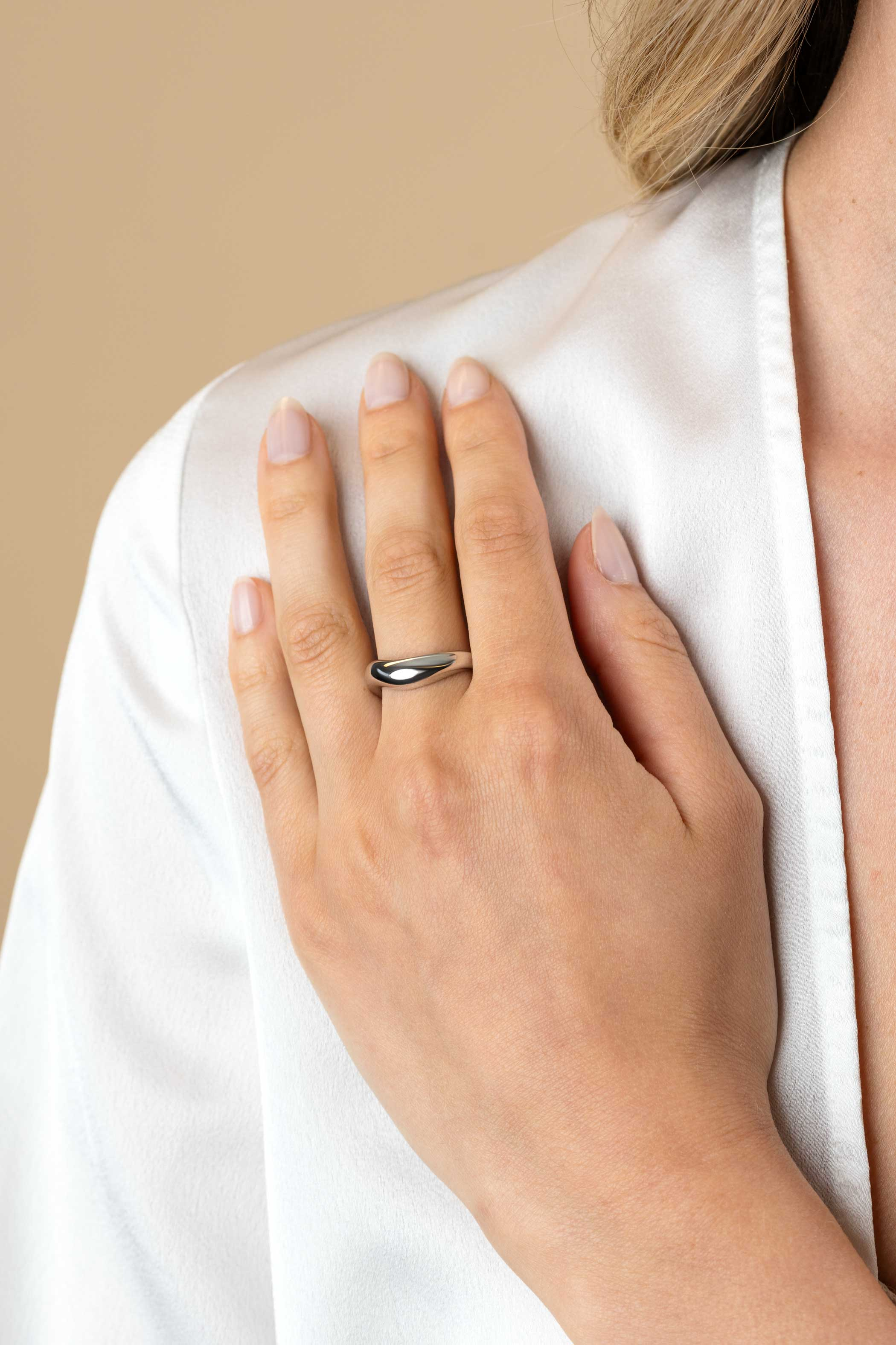 ZINZI Silberring organisch geformt, 6mm breit ZIR2609