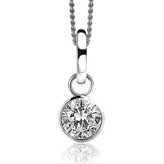 ZINZI silberner Anhänger glatt um deine Ohrhänger aufzuhängen ZIH1CH