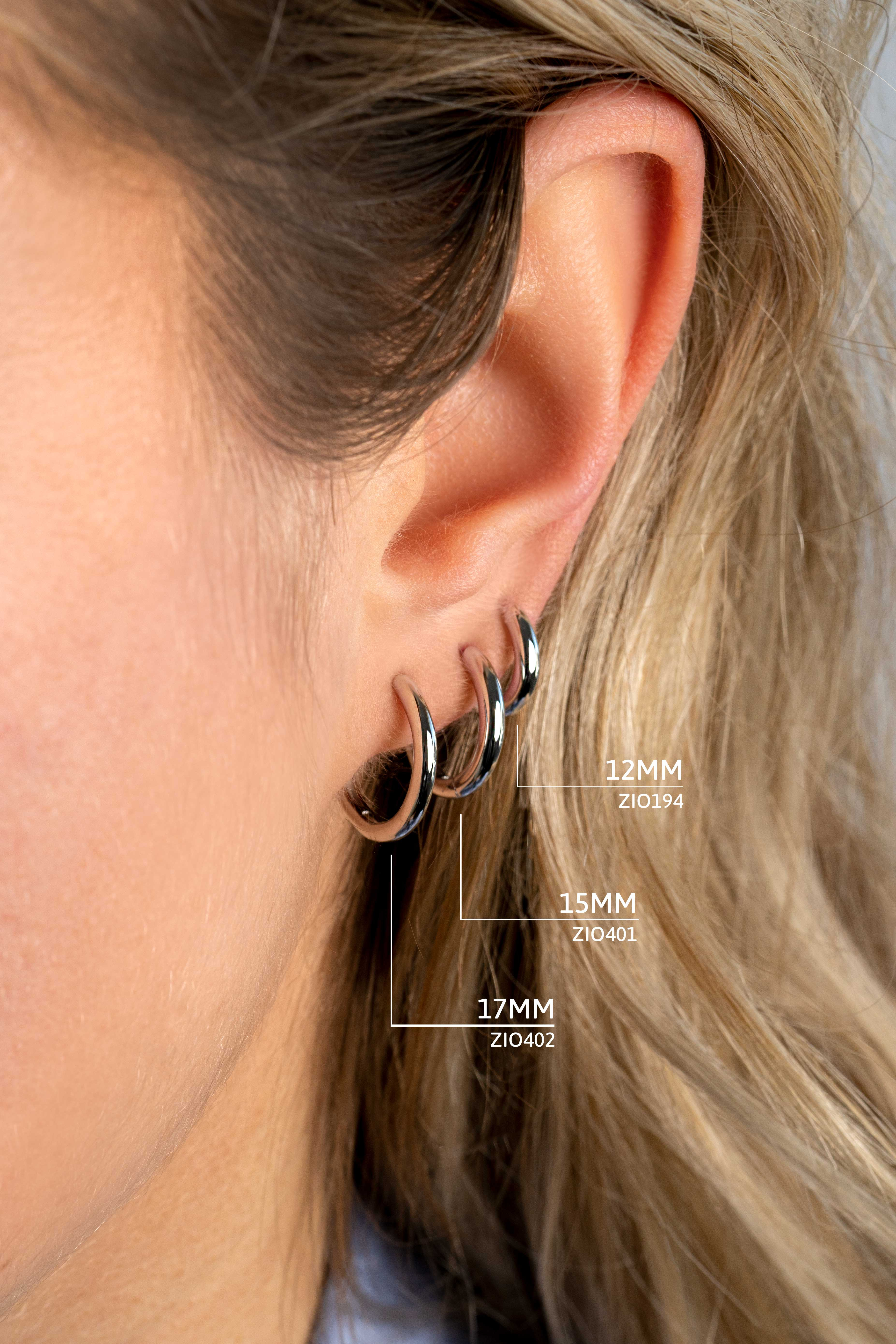 ZINZI silberne Kreolen 17 x 2mm glatt ZIO402