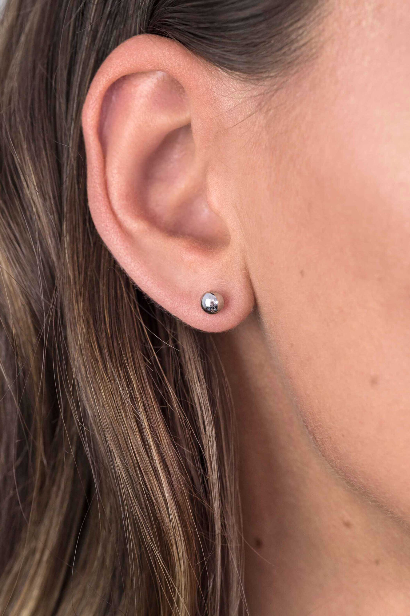 Zinzi silberne Ohrstecker glatt Kugel 6mm ZIO808