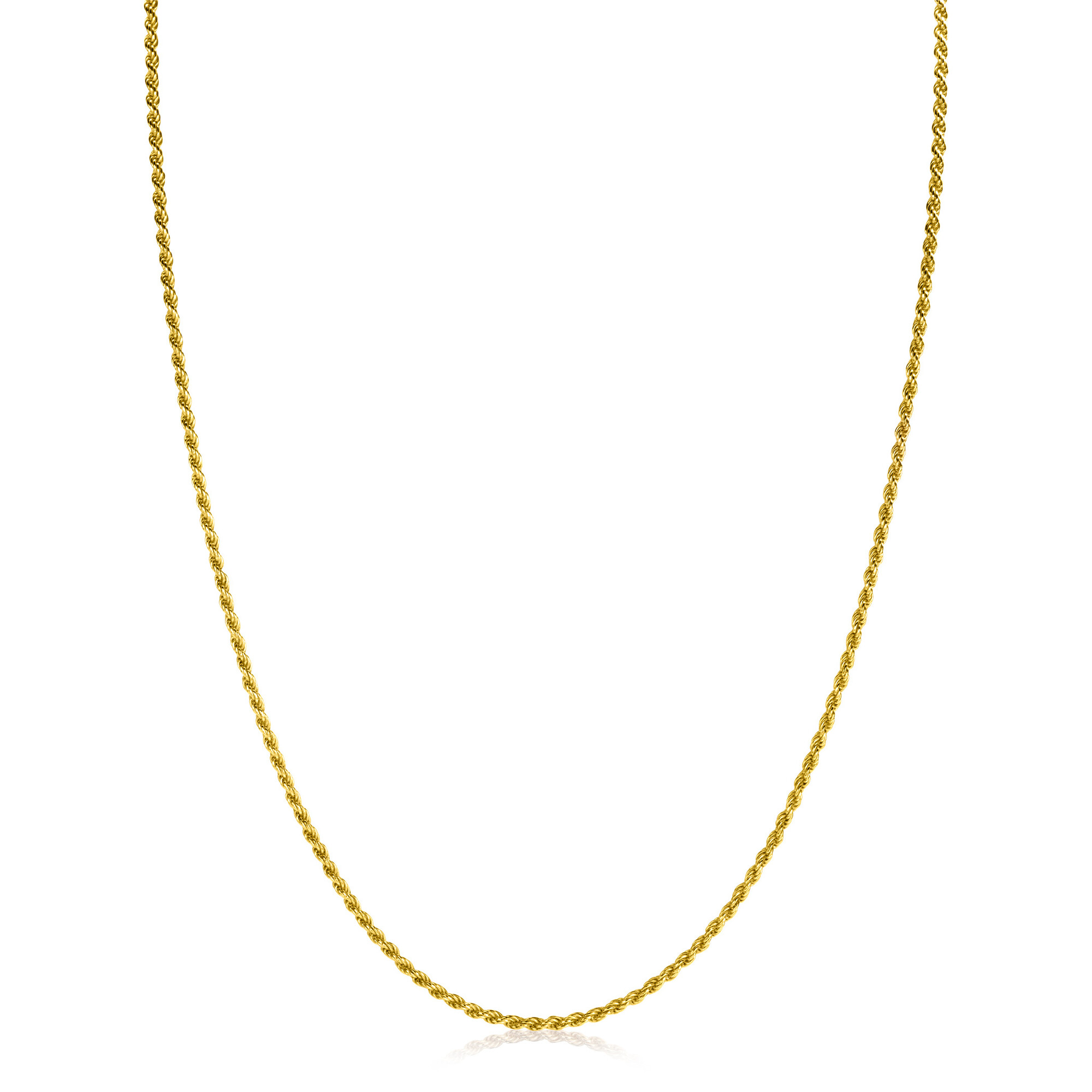 ZINZI zlv. koord collier 60cm geelverguld