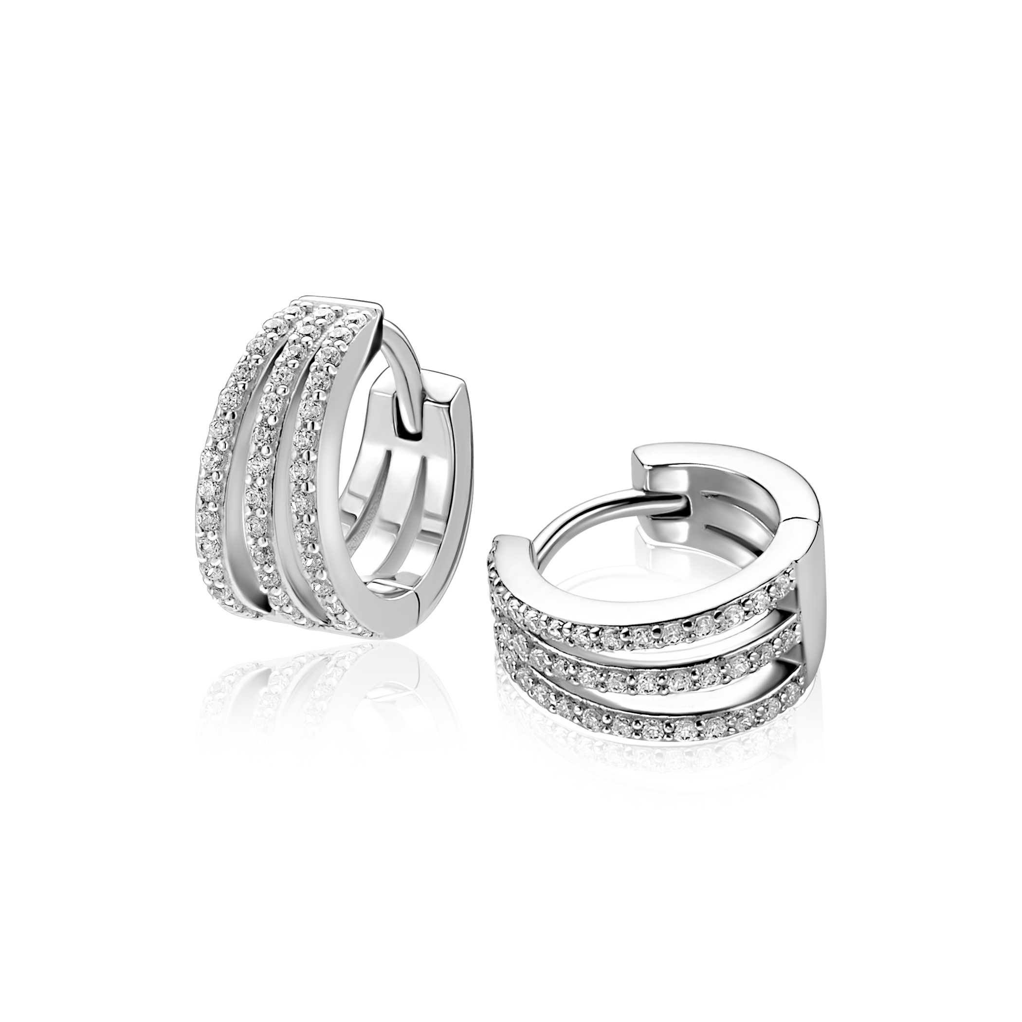 ZINZI zlv. klapcreolen multilook 3 banen zirc.13mm