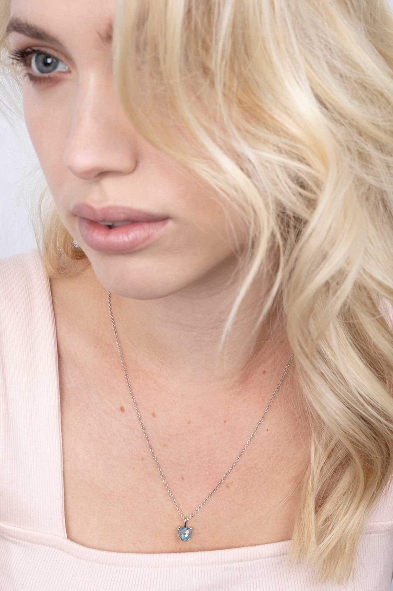 ZINZI silberner Anhänger Herz türkis blau ZIH2071T