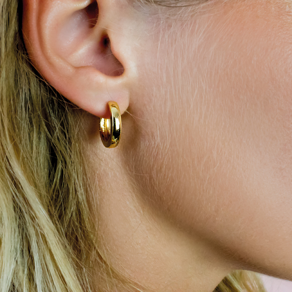 ZINZI silberne Ohrringe gelbvergoldet 15 x 3mm ZIO191G