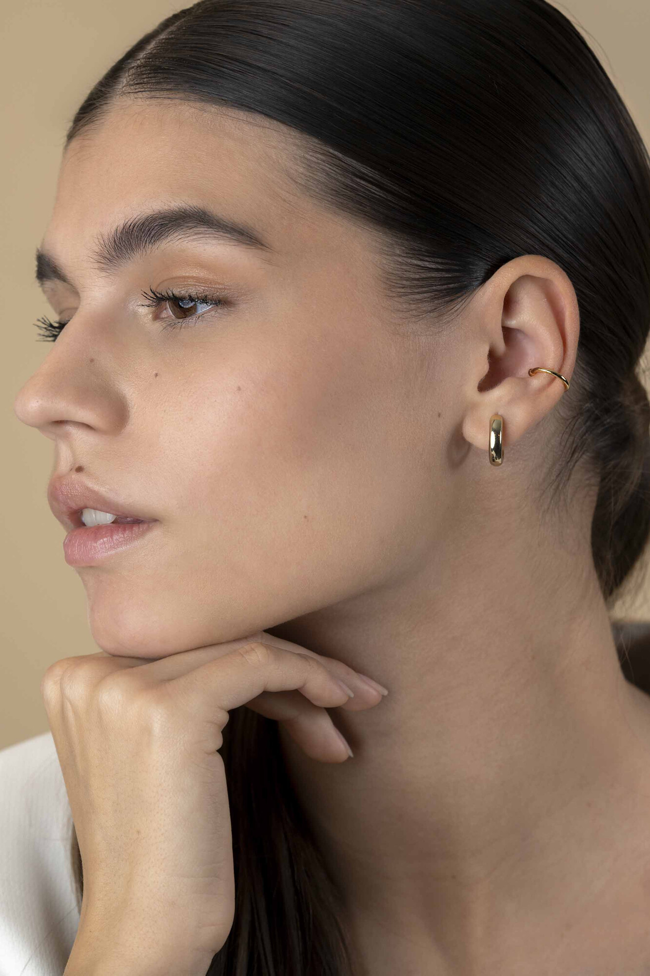 ZINZI zlv. earcuff gg.verg. glad