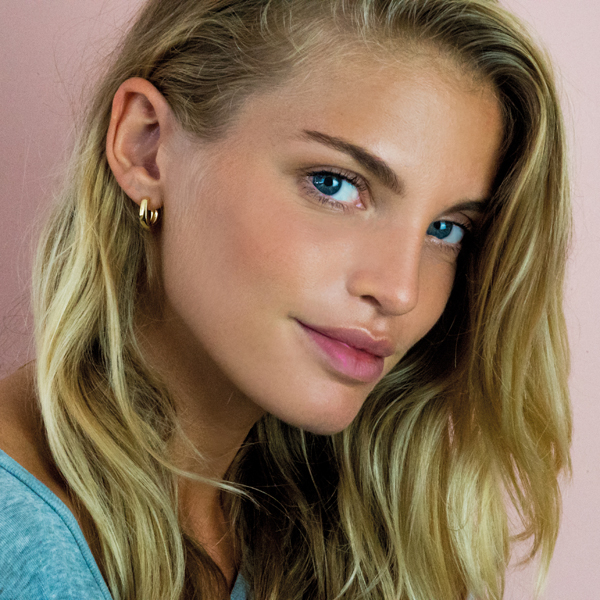 ZINZI silberne Ohrringe gelb vergoldet 17 x 3mm ZIO186G