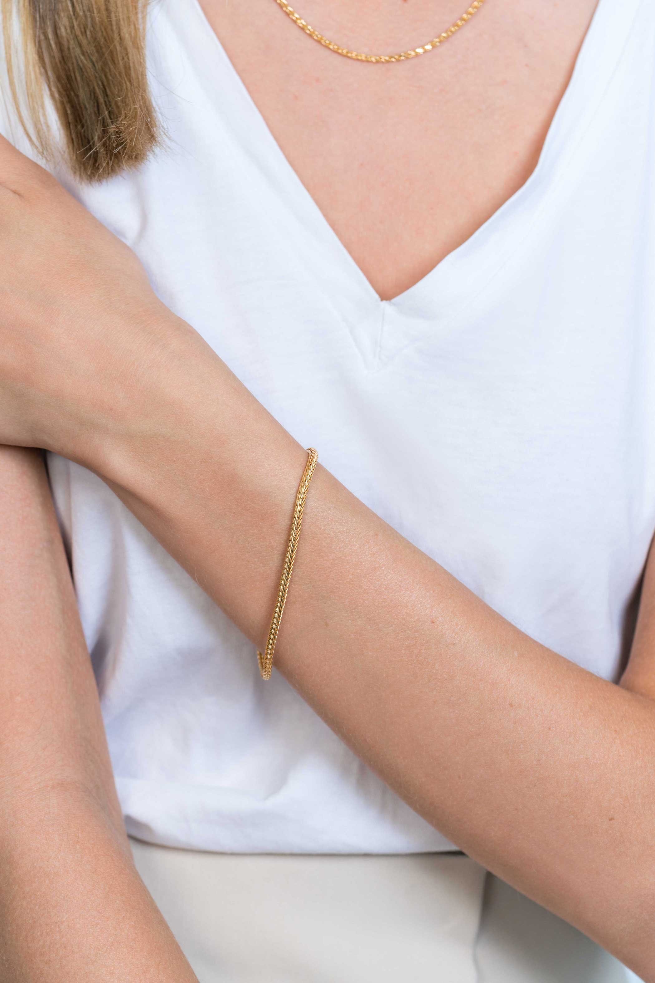 ZINZI zlv.geel vergulde vk. slangenarmband