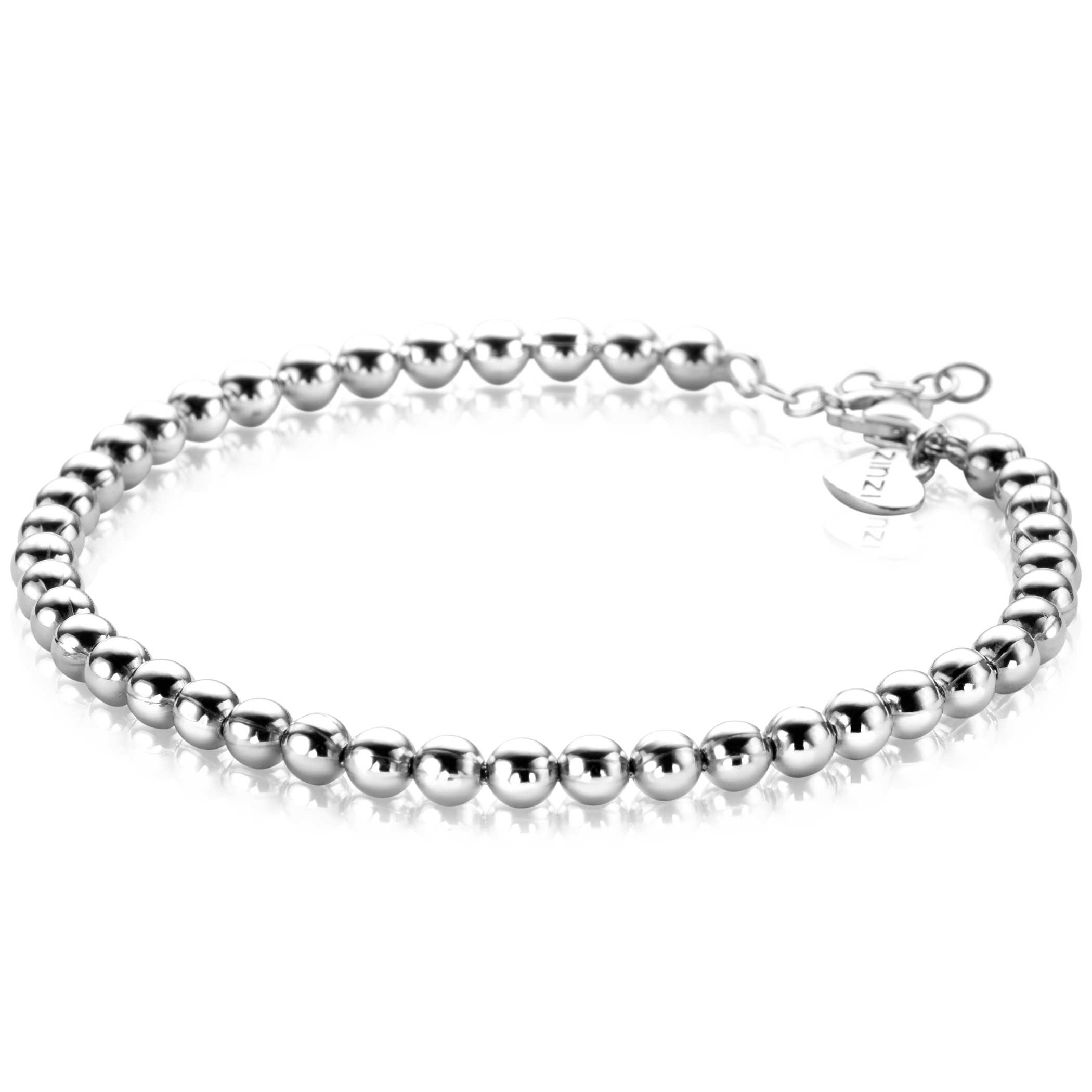 ZINZI Silberarmband mit Kugelgliedern, 4 mm breit, 18-20 cm ZIA2659