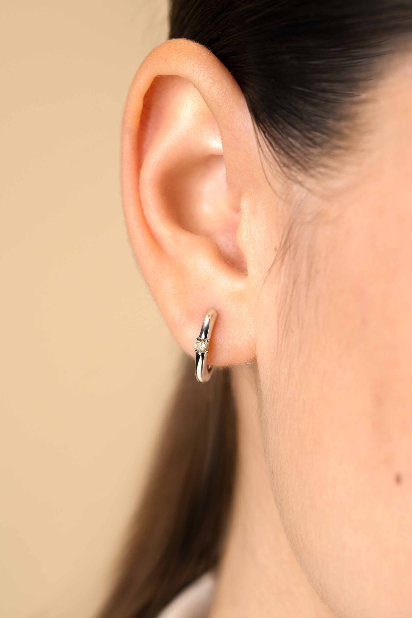 ZINZI zlv. oorringen birthstones citrien cz