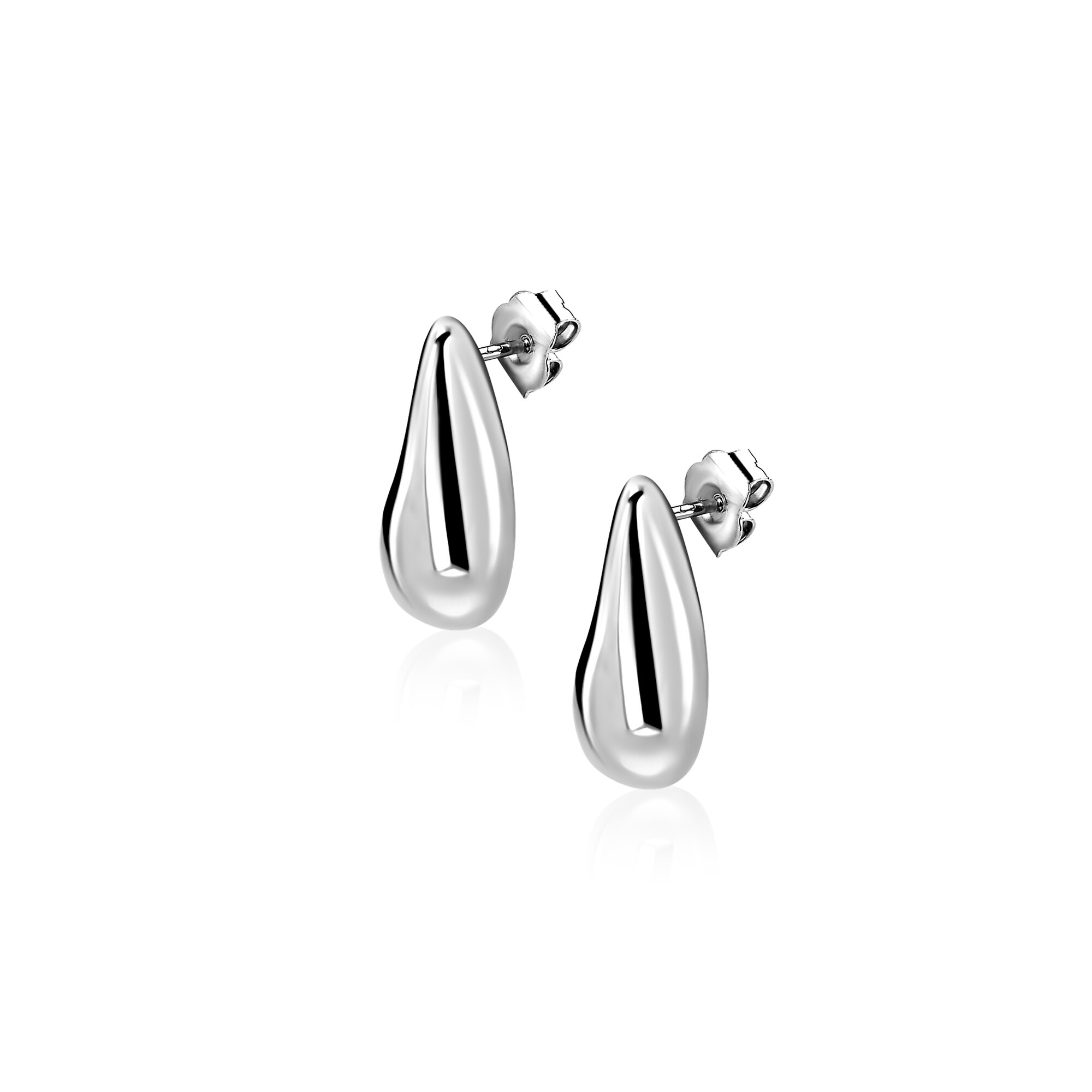 ZINZI zlv. oorknopjes druppel vorm