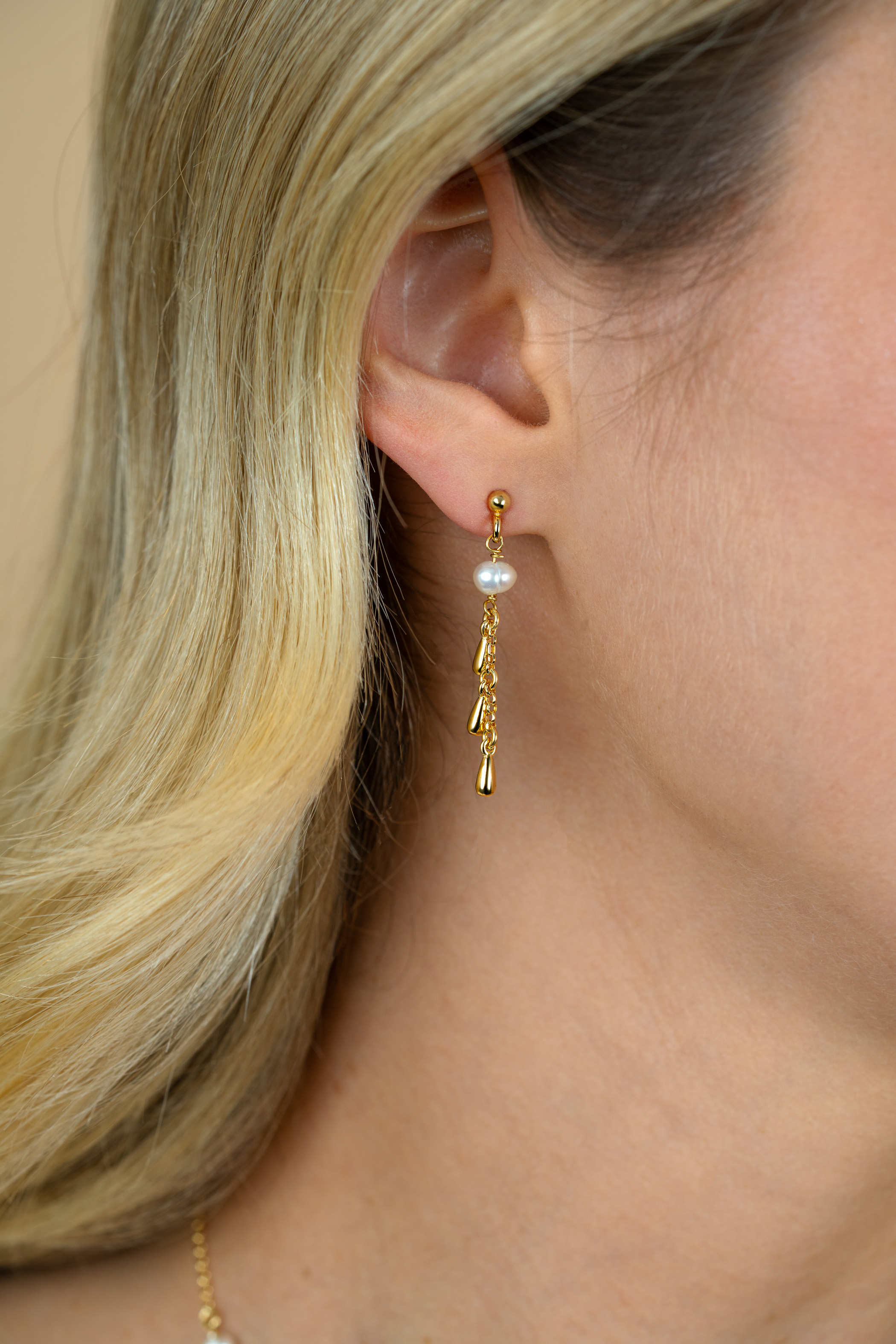 ZINZI zlv. oorstekers gg.verg.met parels en pegeltjes