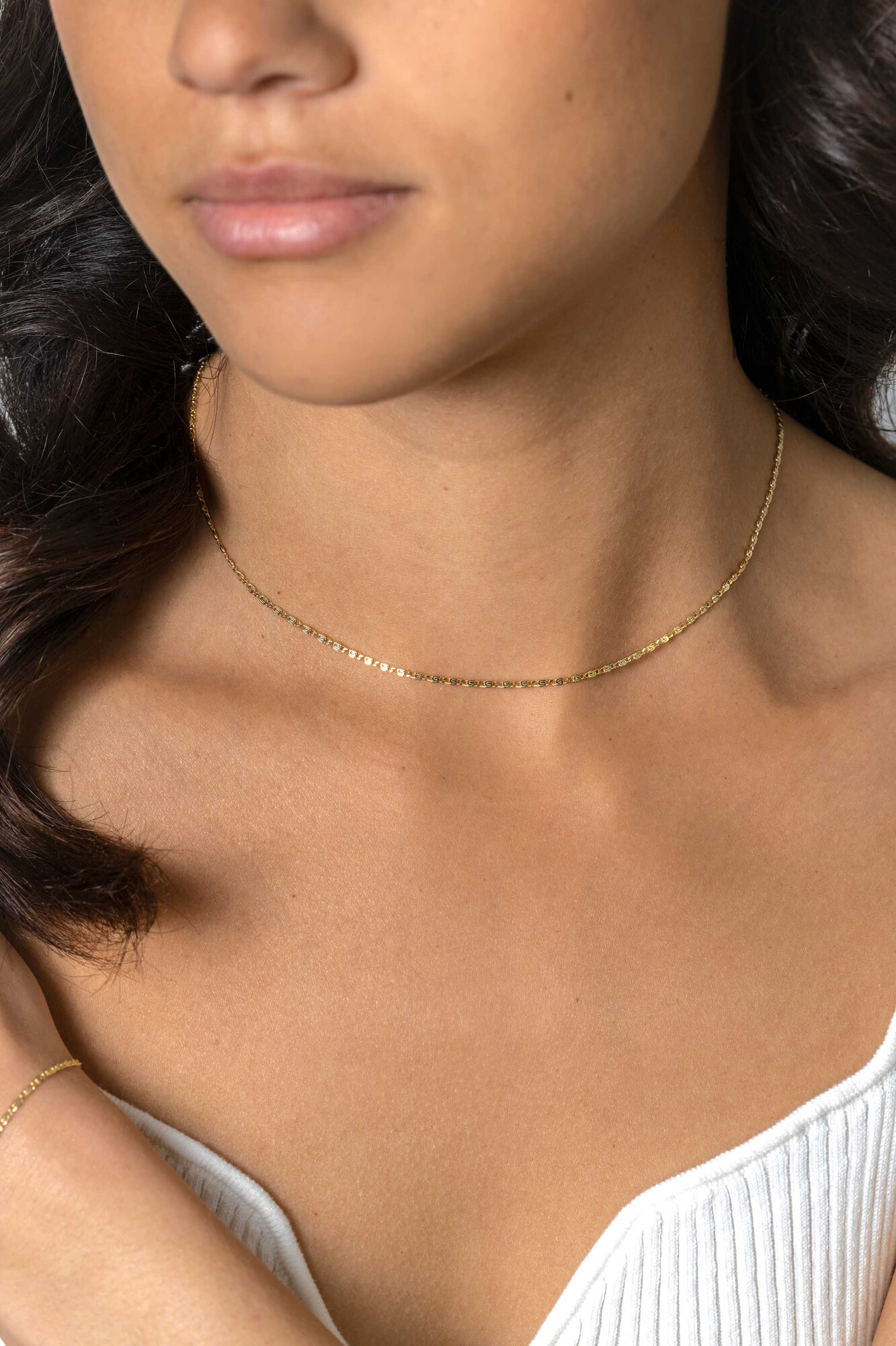 ZINZI zlv. collier gg.verguld fantasie 42/45cm