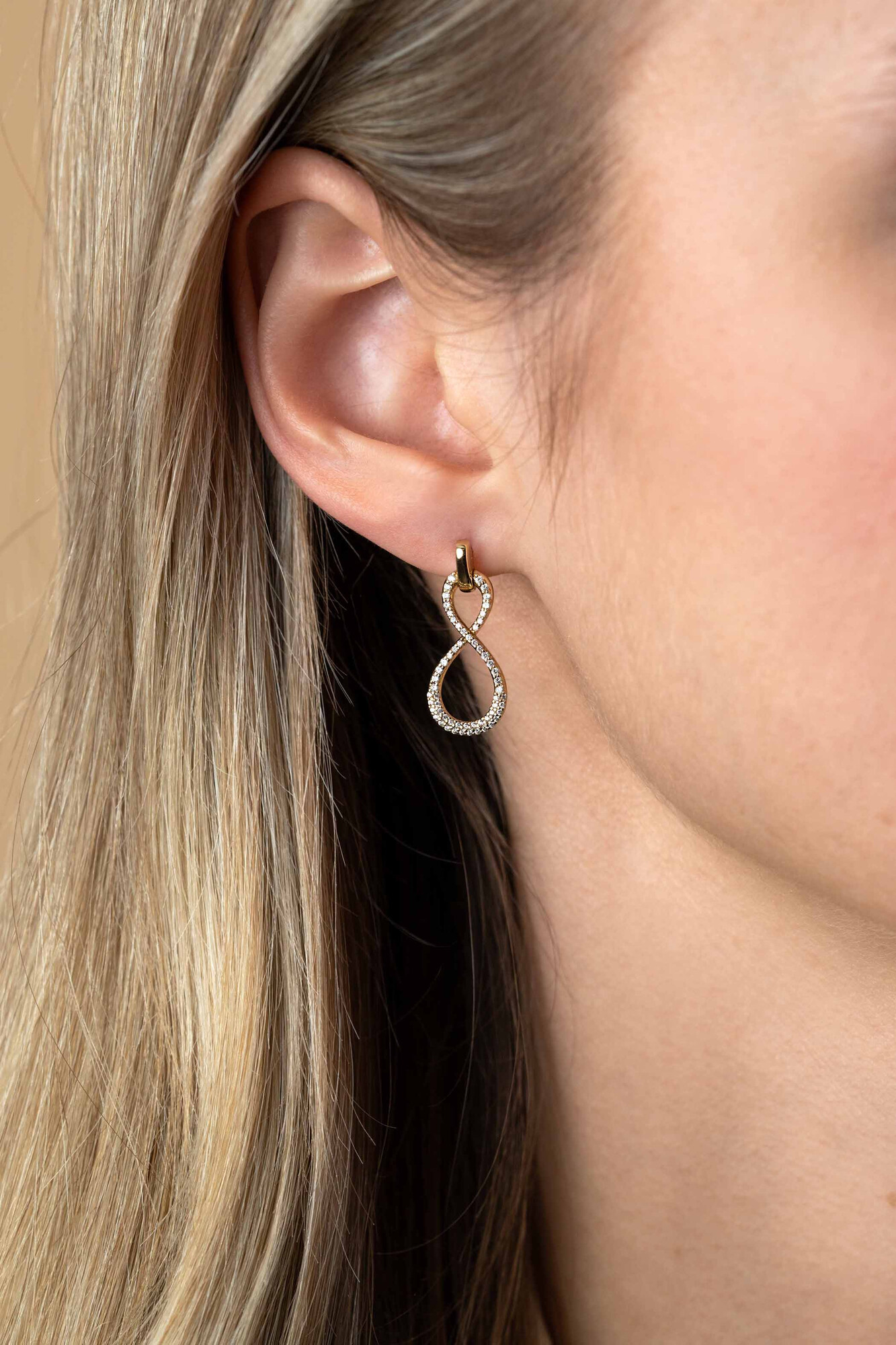 ZINZI zlv. oorstekers gg.verg. infinity pave zirconia's