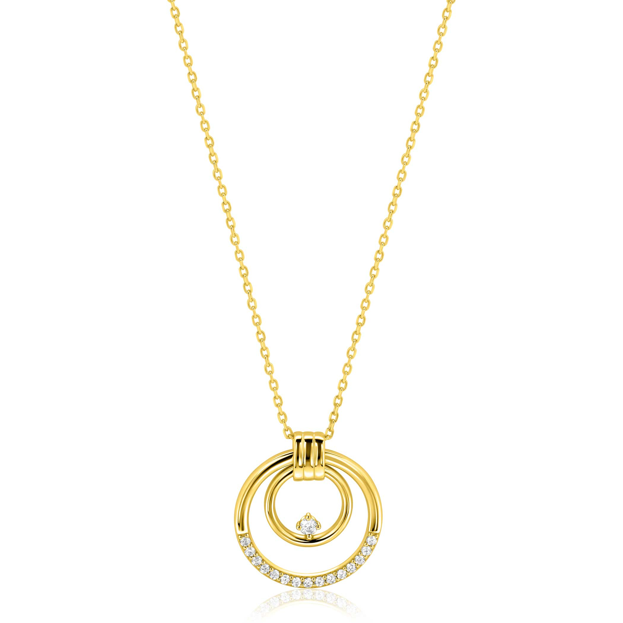 ZINZI zlv.gg.verg.collier hanger 2 xrond open en zirc.