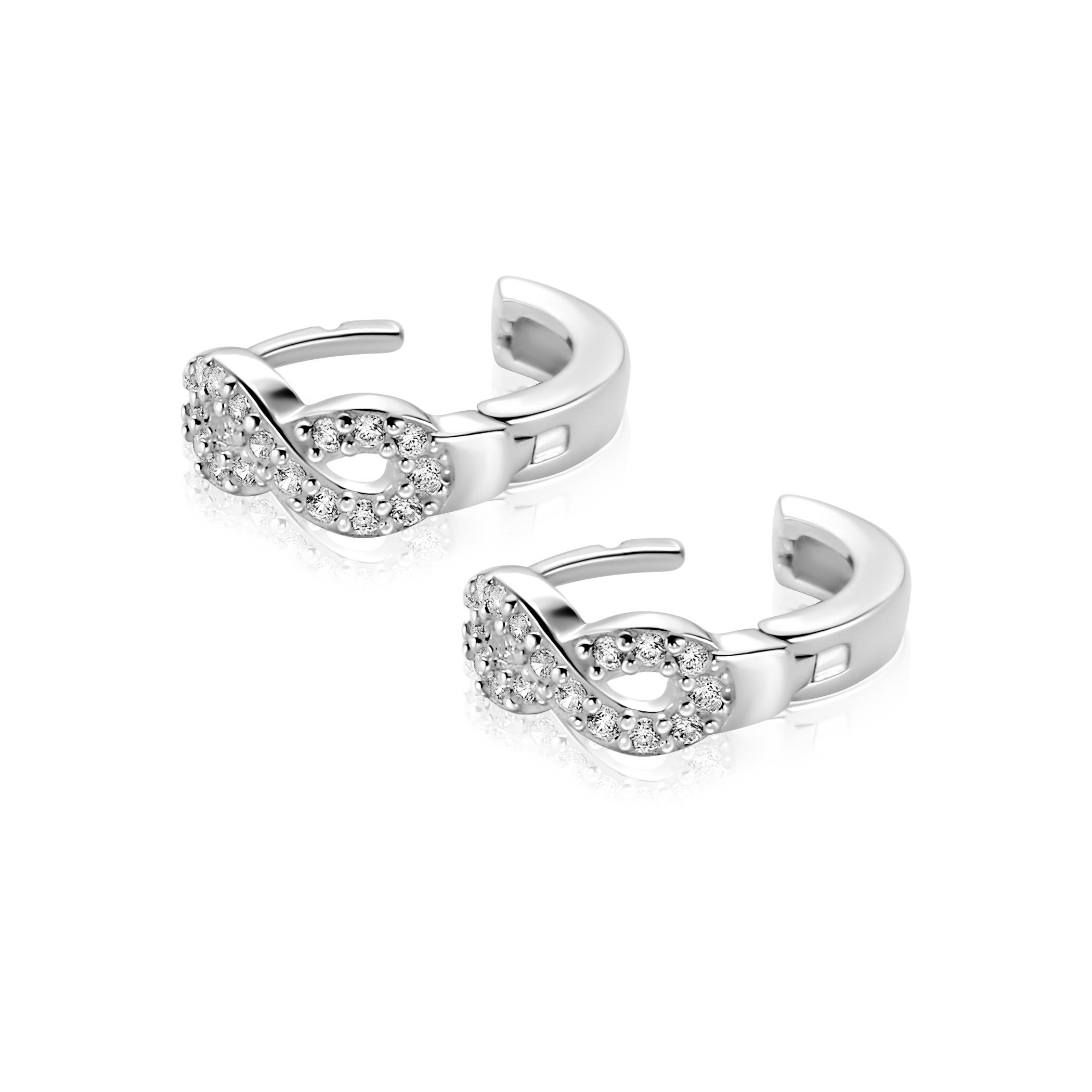 ZINZI zlv. klapcreolen infinity zirconia's 12.5x5mm