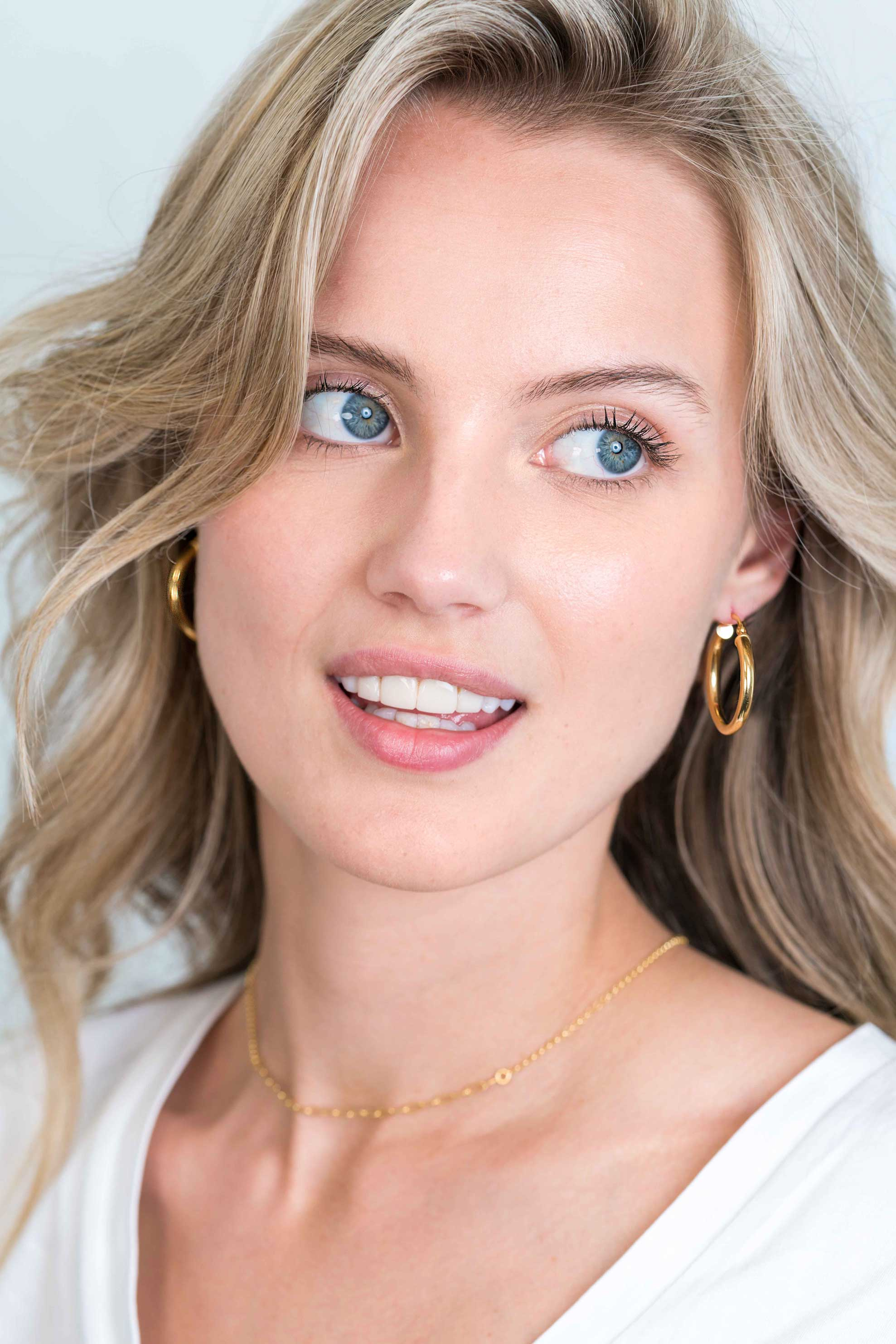 ZINZI silberne Ohrringe 14K gelb vergoldet 26x3mm rund ZIO2178G