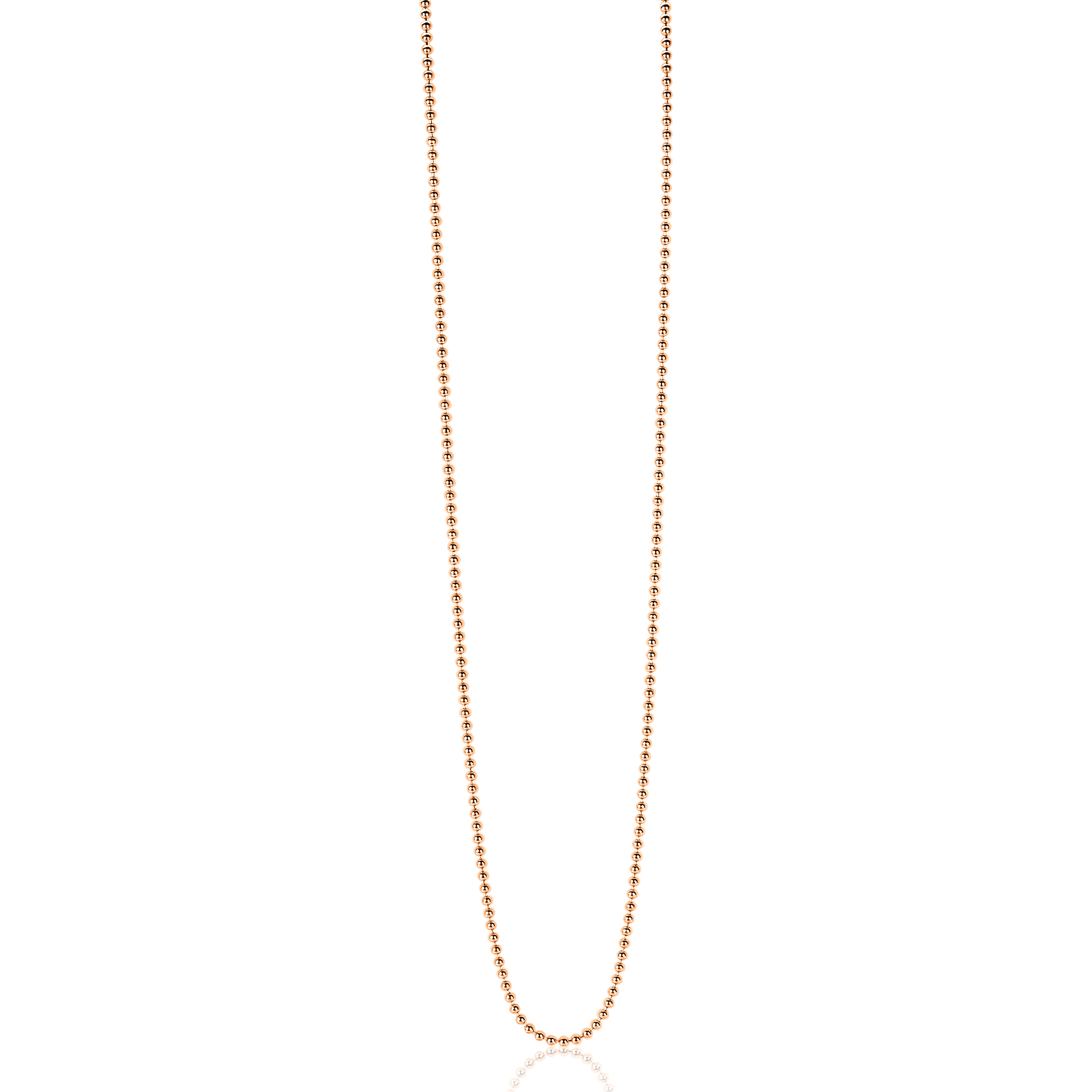 42cm ZINZI silberne Kugelhalskette rosévergoldet ZILC-B42R