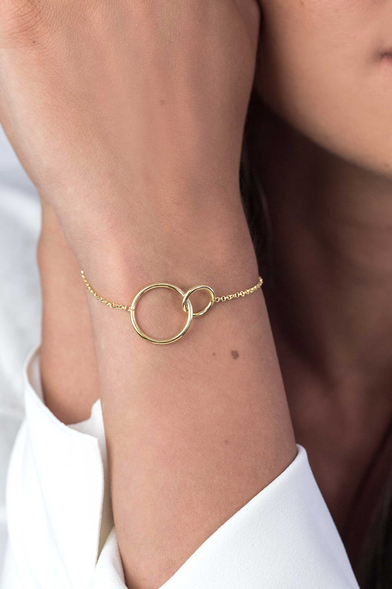 ZINZI silbernes Armband gelb vergoldet runde Formen16-19cm ZIA1278G