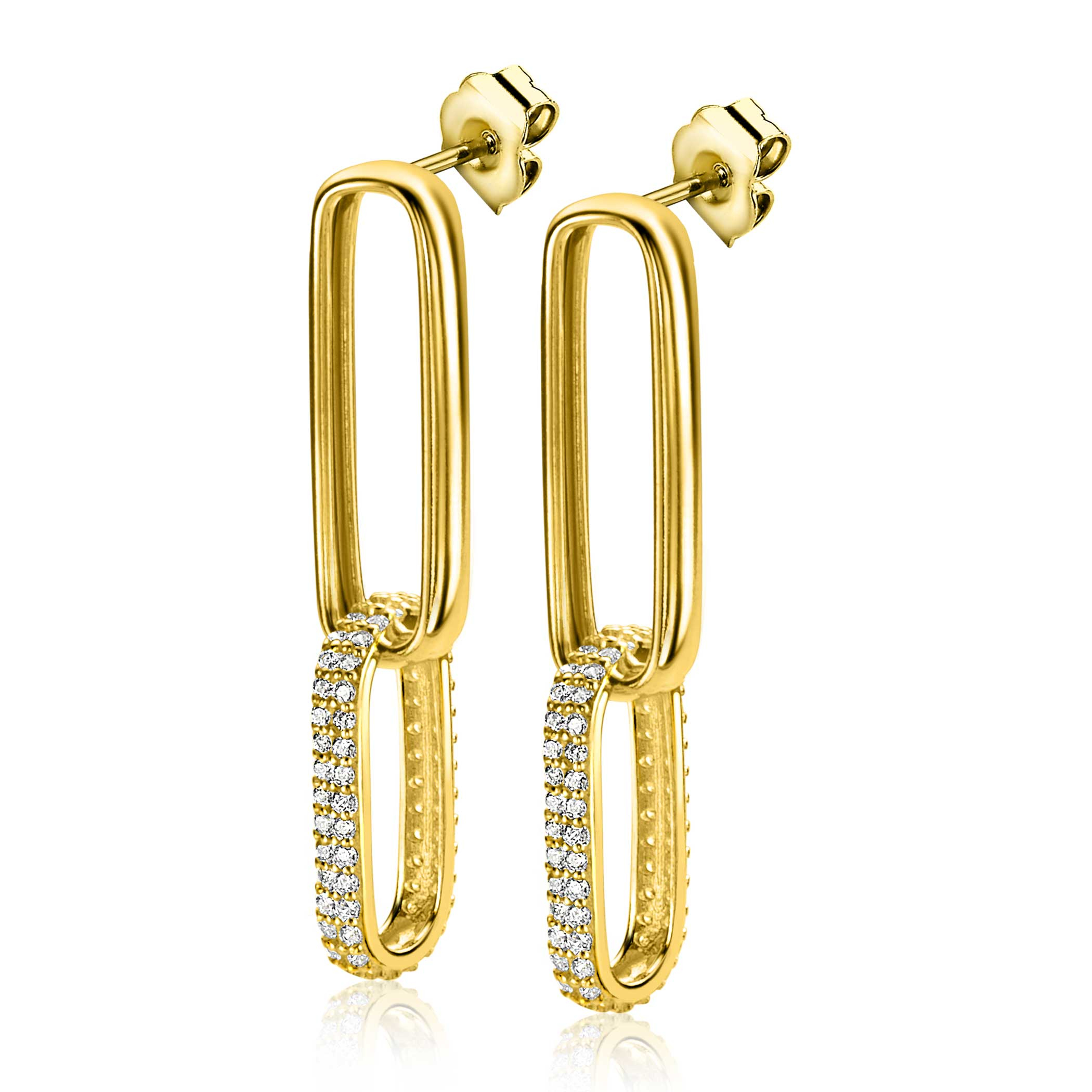 ZINZI zlv.oorhangers gg.verg.paperclip schakels/zirc.