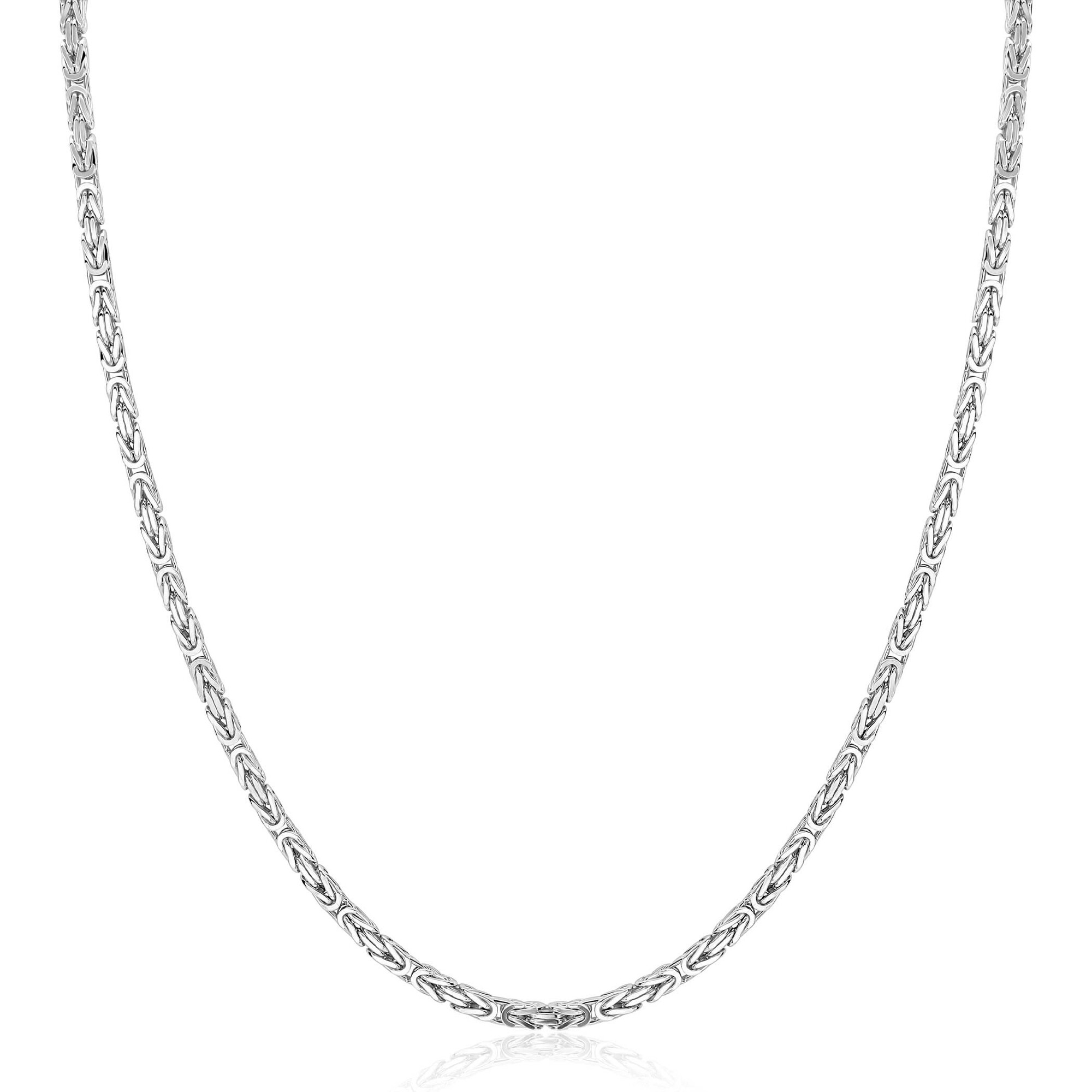 ZINZI zlv. collier koningsschakel massief 2mm