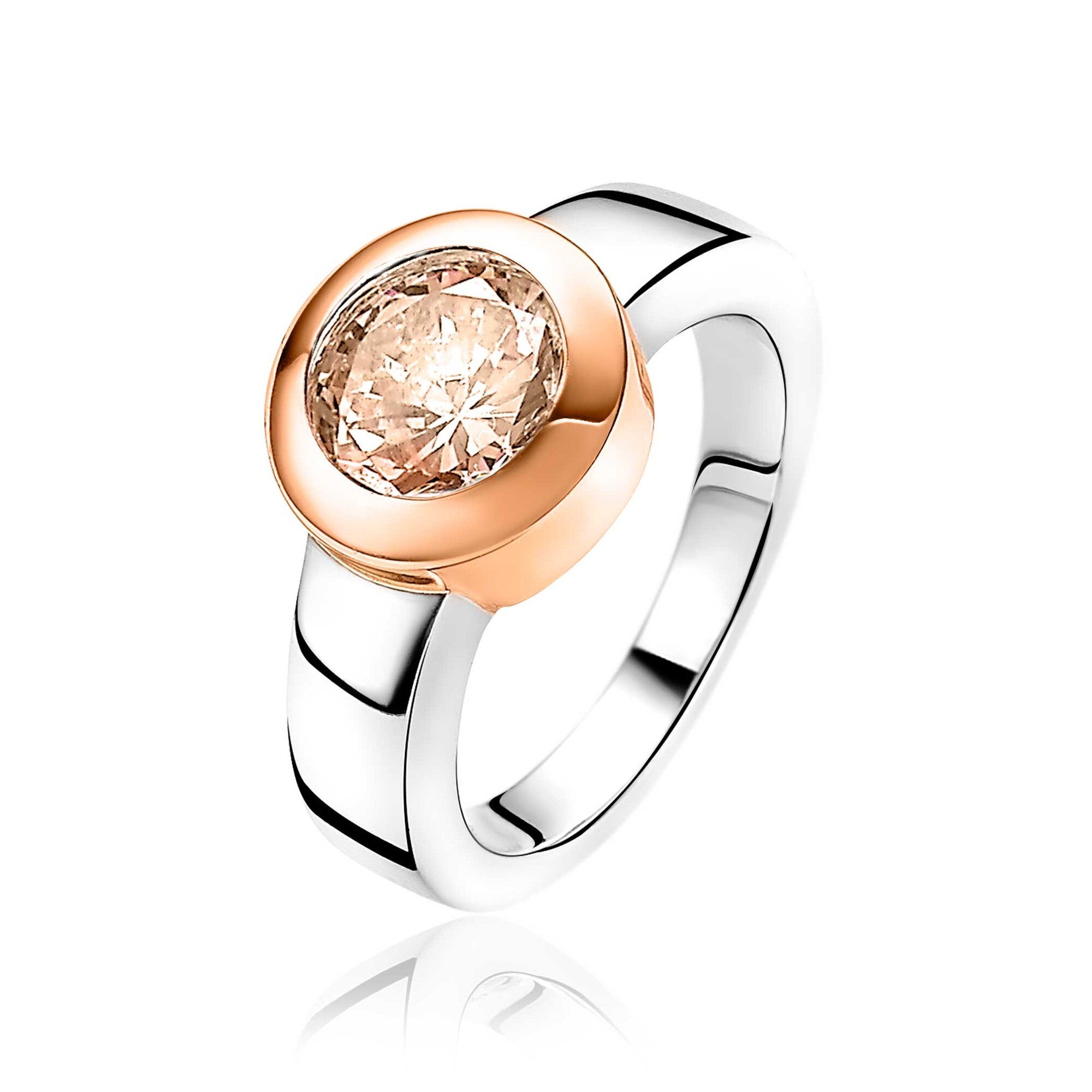 ZINZI silberner Wechselring rosé vergoldet rund ZIR3