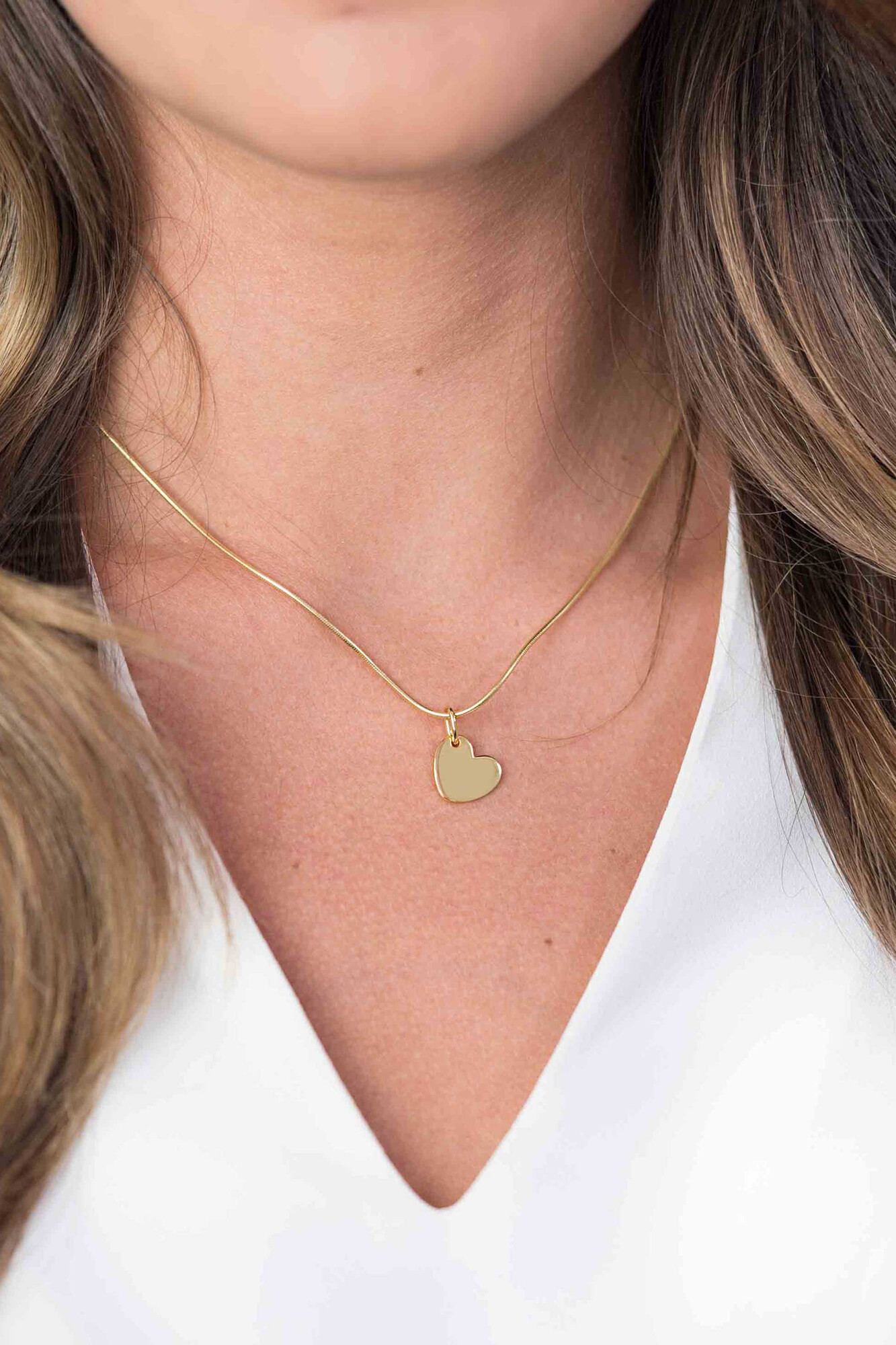 ZINZI silberner Anhänger gelb vergoldet glatt Herz 12mm ZIH1826G