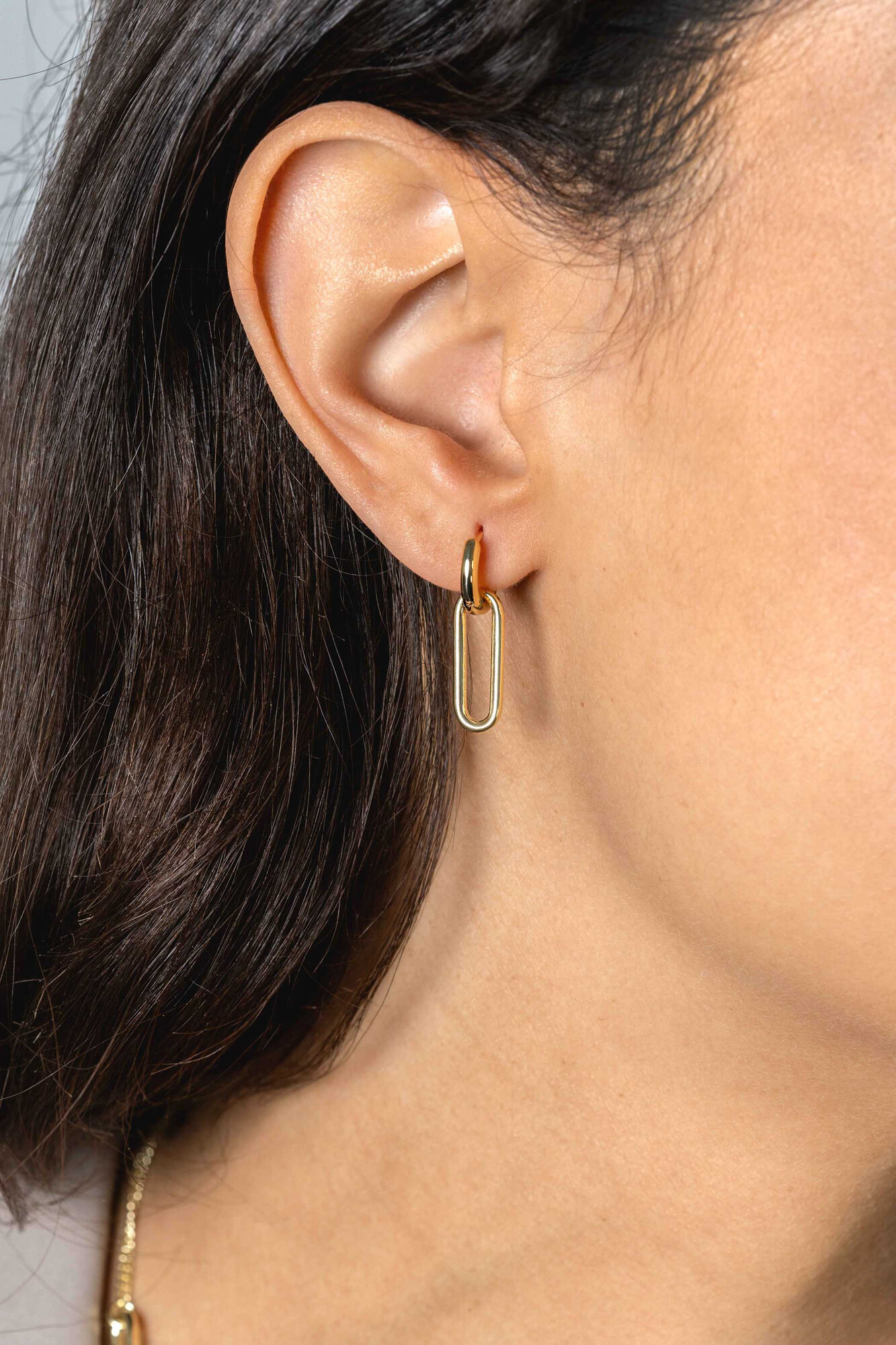 ZINZI zlv. oorbedels gg.verg. paperclip glad 18mm