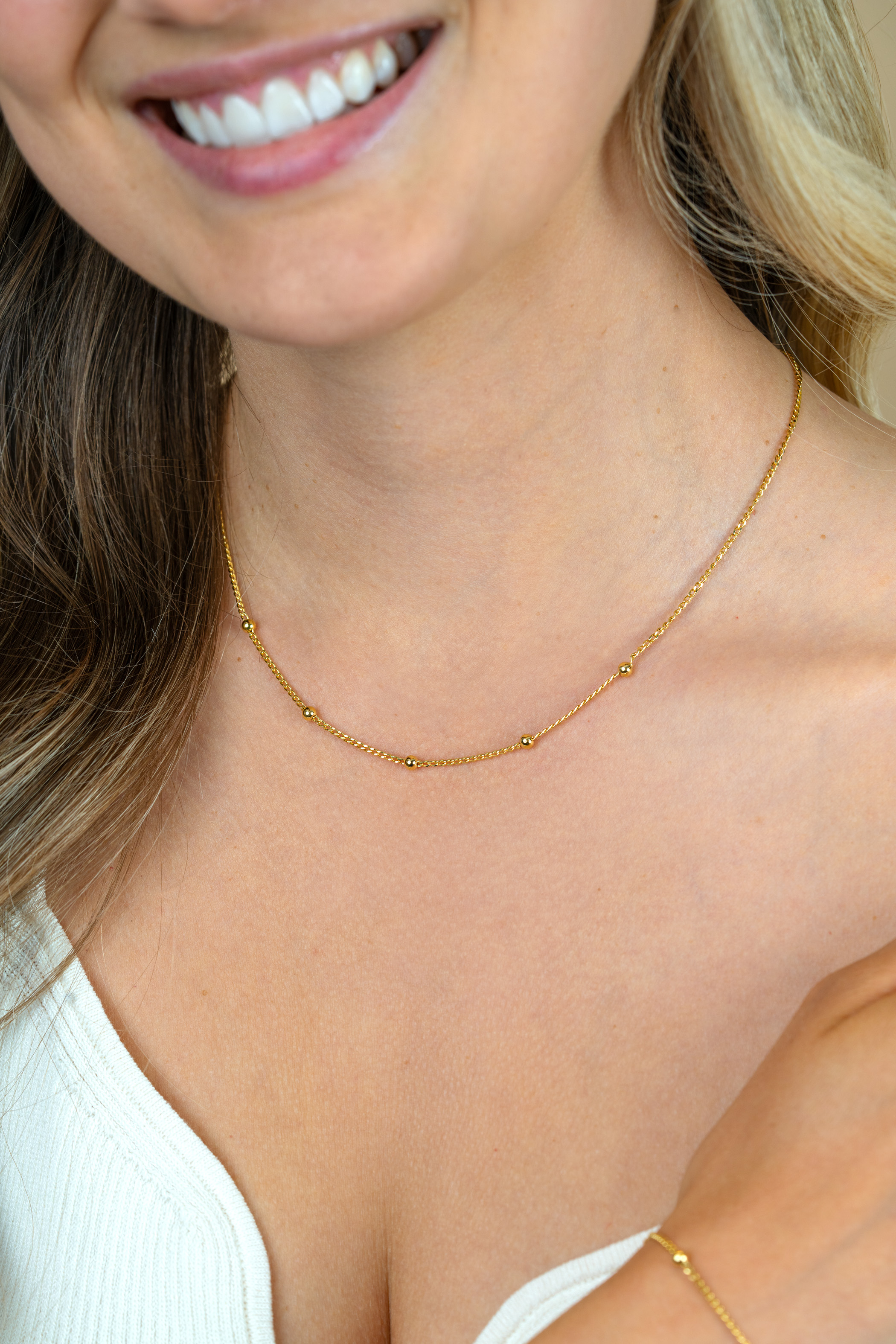 ZINZI zlv. collier gg.verg.gourmet en bolletjes 42+3