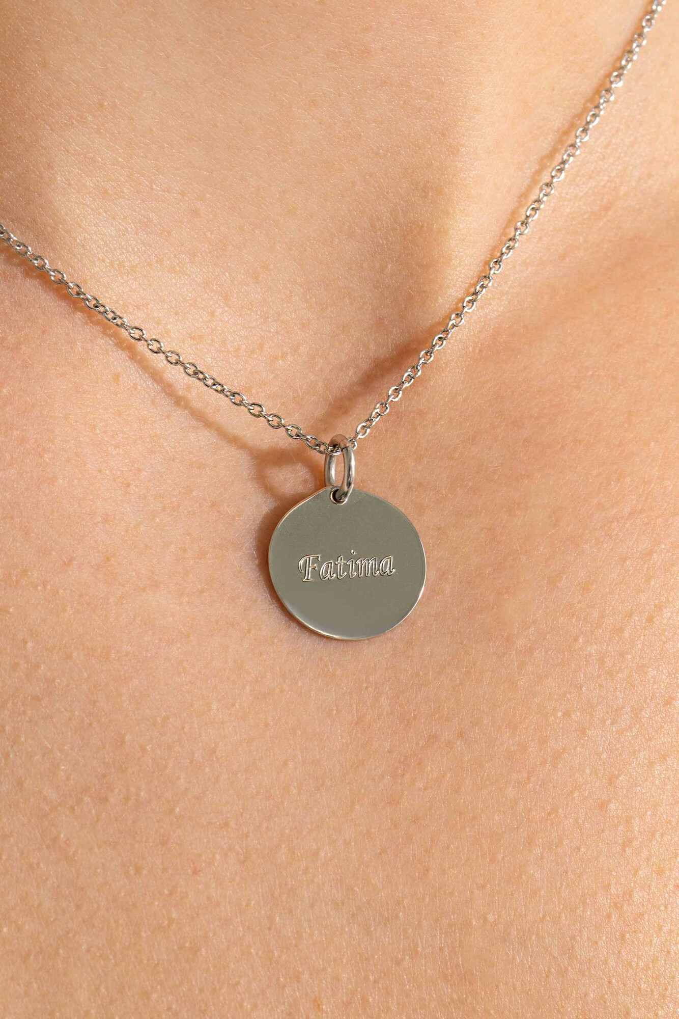 ZINZI zlv. hanger rond plaatje 15mm