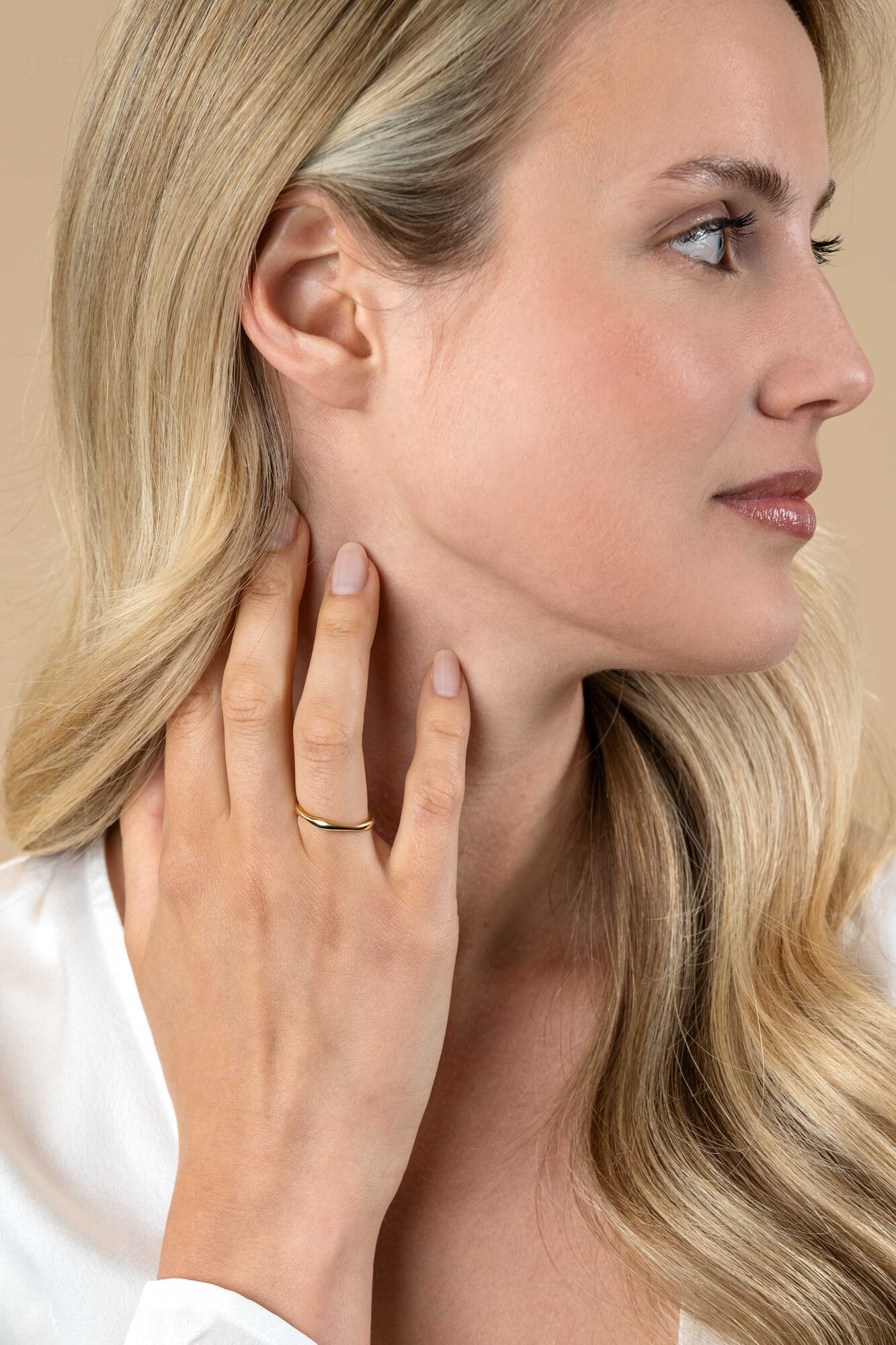 ZINZI vergoldeter Silberring organisch geformt, 2,5mm breit ZIR2610G