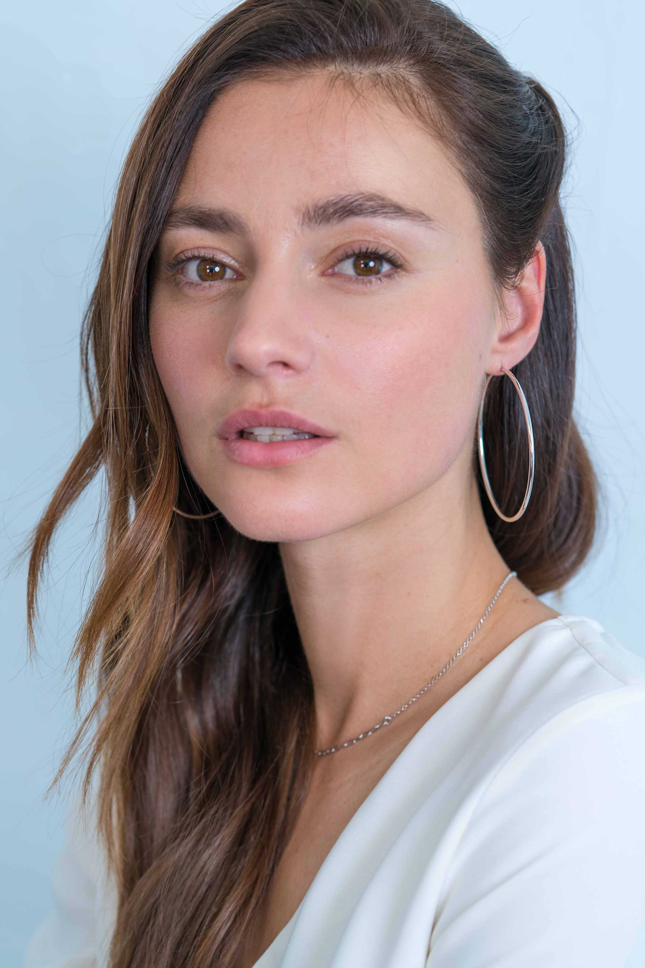 ZINZI silberne Ohrringe glatt 65x2mm rund ZIO438