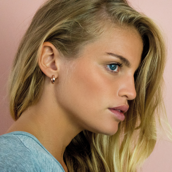 ZINZI silberne Ohrringe rosévergoldet 15 x 3mm ZIO191R