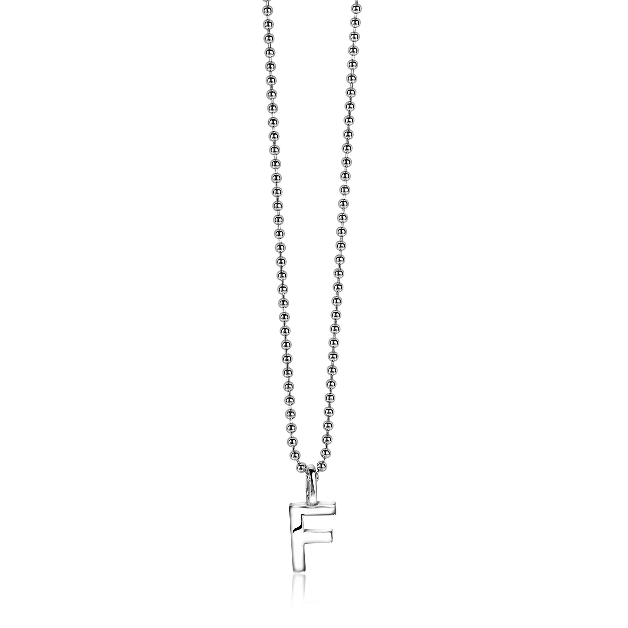 ZINZI silberner Buchstaben Anhänger F ZIH2140F