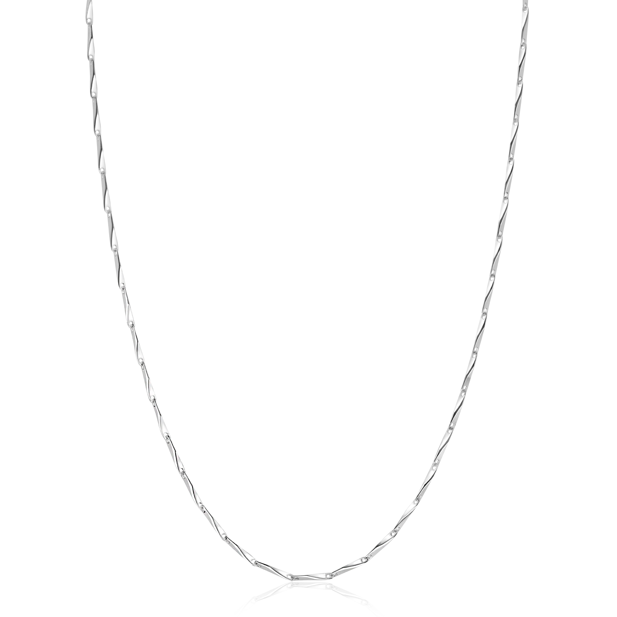 ZINZI zlv. collier met gedraaide schakels 45cm