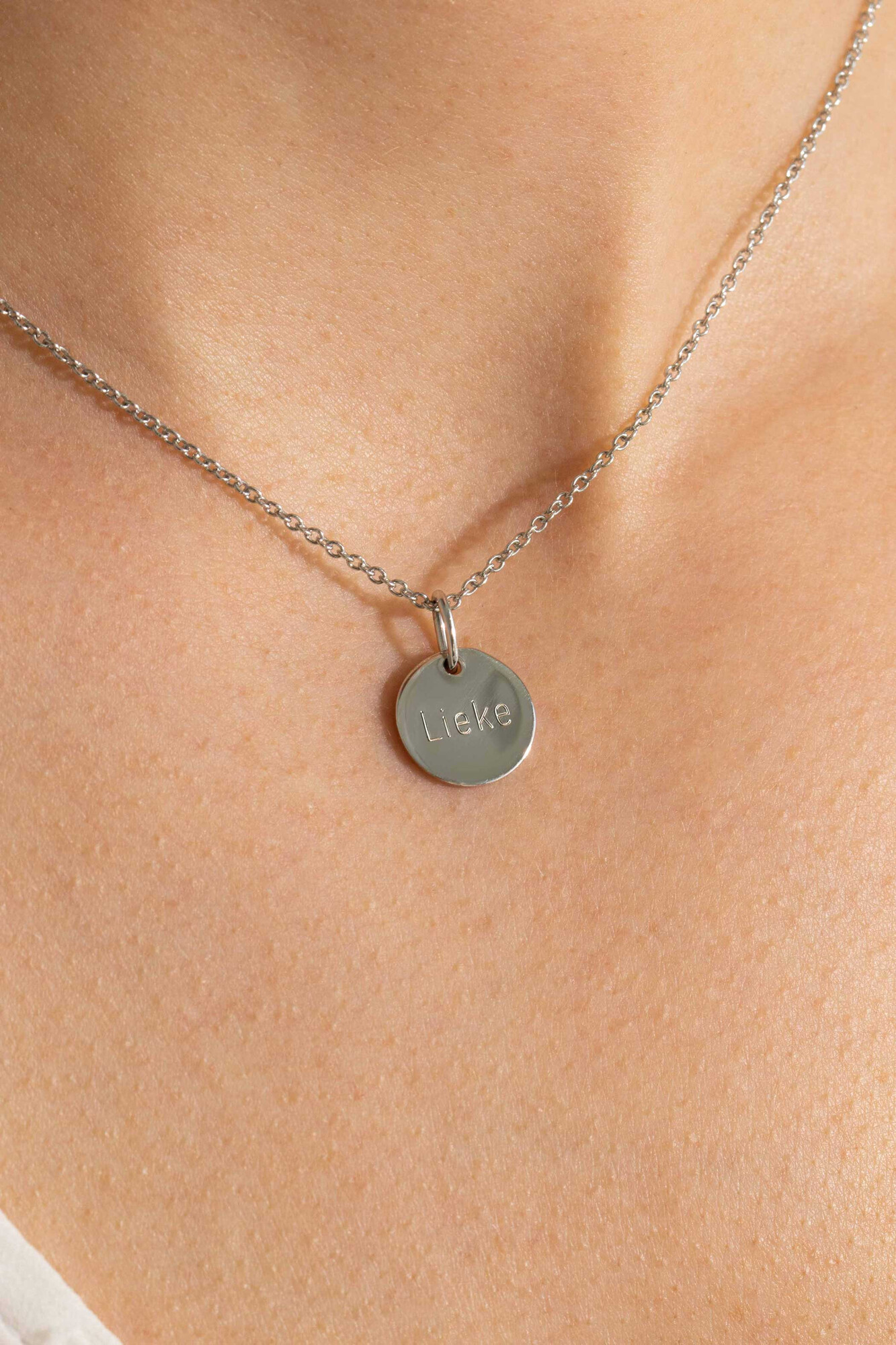 ZINZI zlv. hanger rond plaatje 12mm