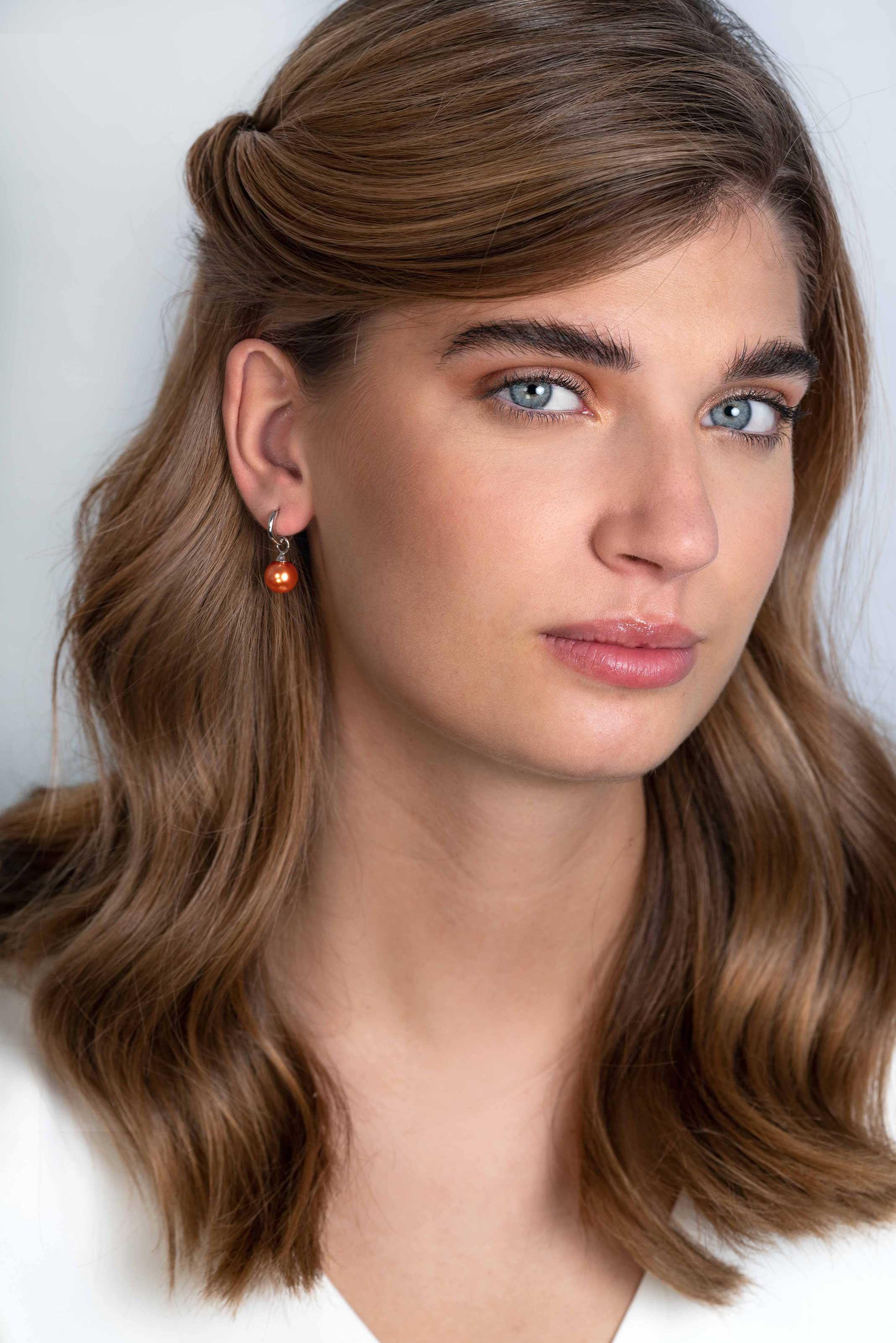 ZINZI silberne Ohrhänger Perle ZICH266O