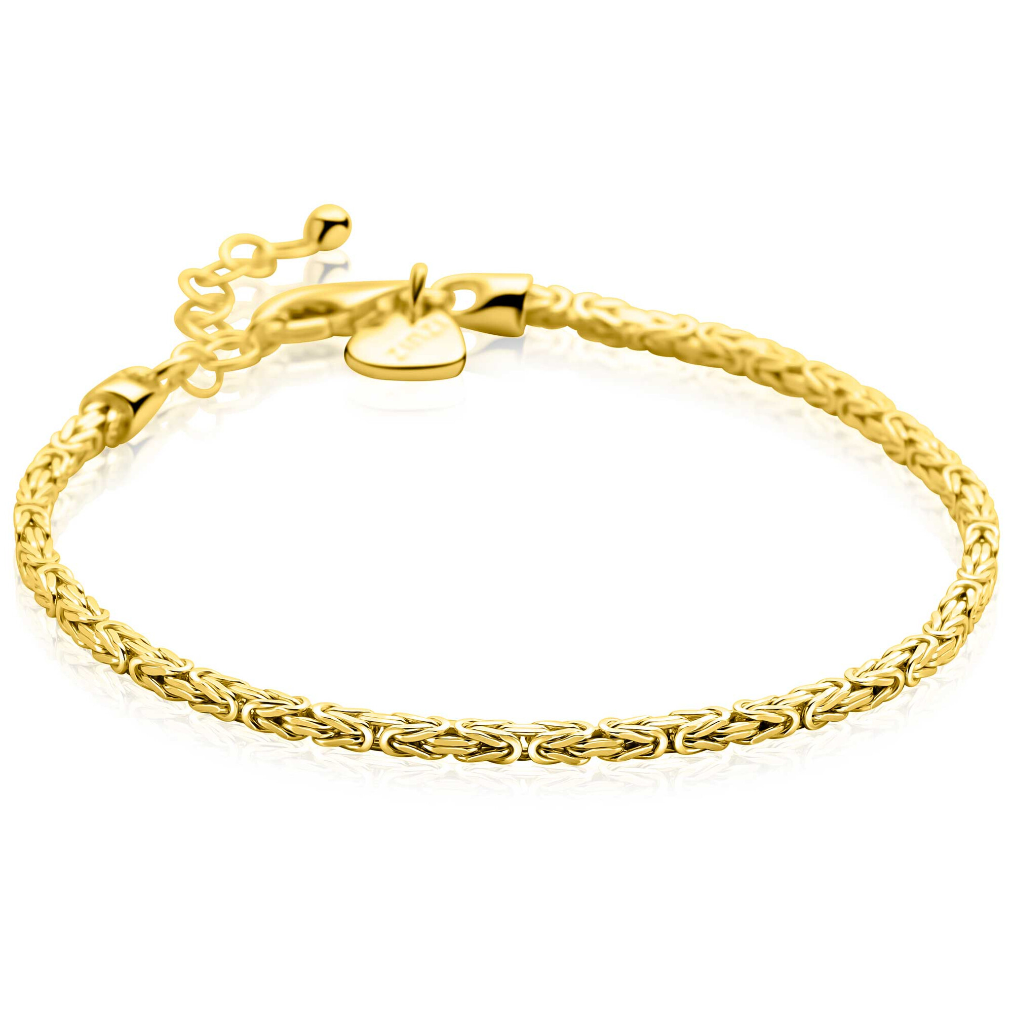 ZINZI zlv.armband gg.verg.koningsschakel mass.2mm