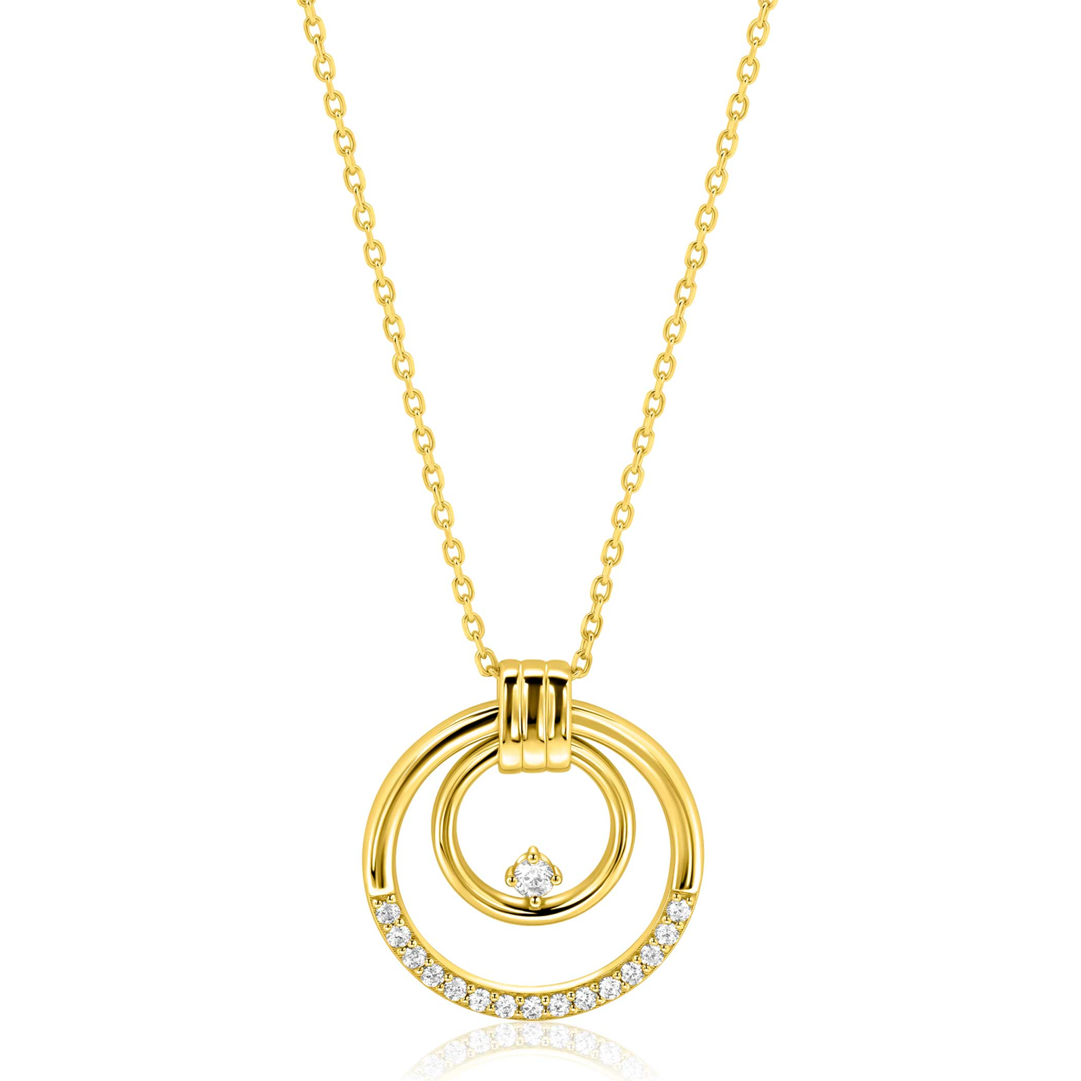 ZINZI zlv.gg.verg.collier hanger 2 xrond open en zirc.