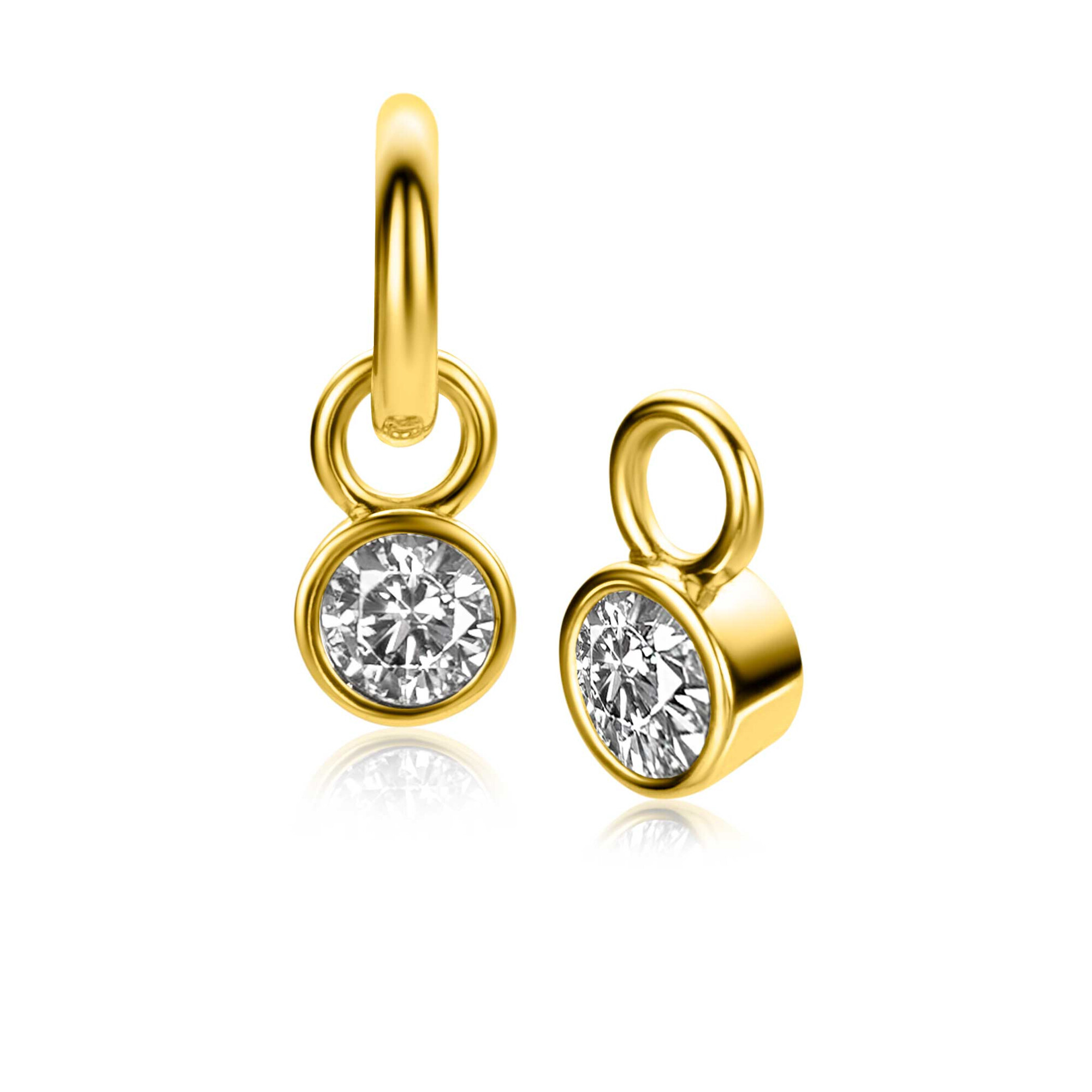ZINZI zlv.oorbedels gg.verg. birthstones wit cz.