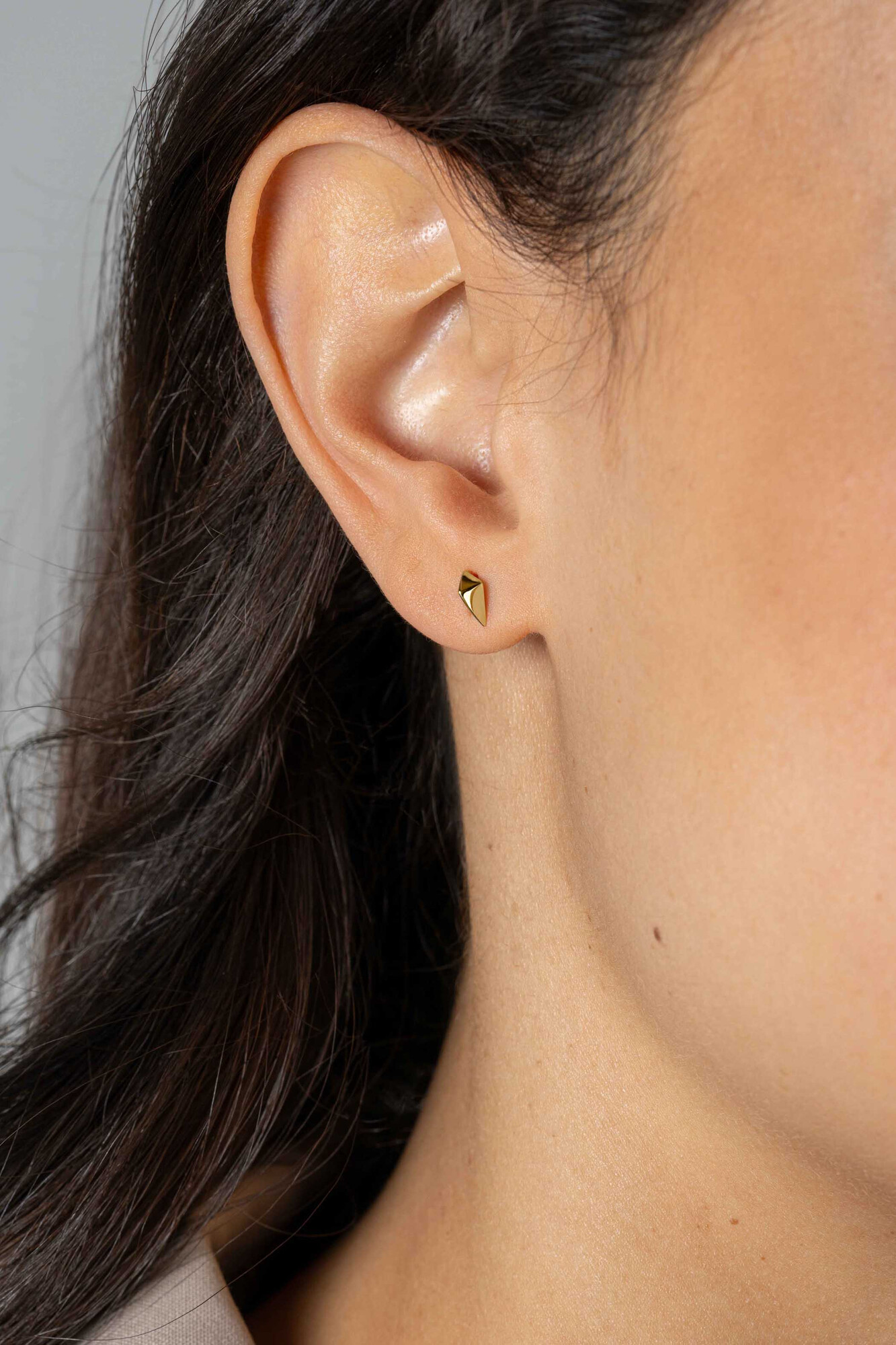 ZINZI zlv. oorknopjes gg.verg. 3-d vliegervorm