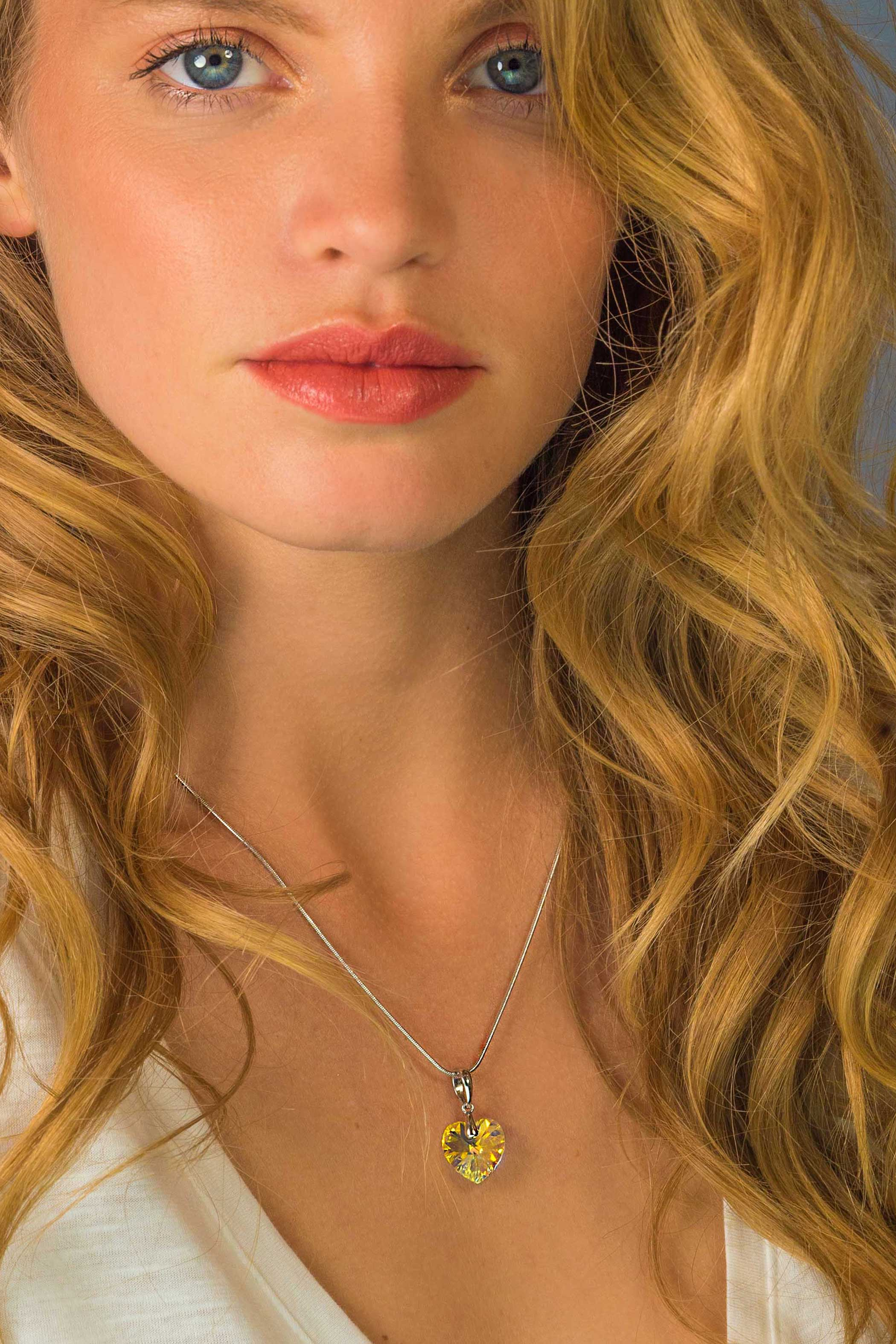 Zinzi silberner Herz Anhänger Swarovski  weiß ZIH903