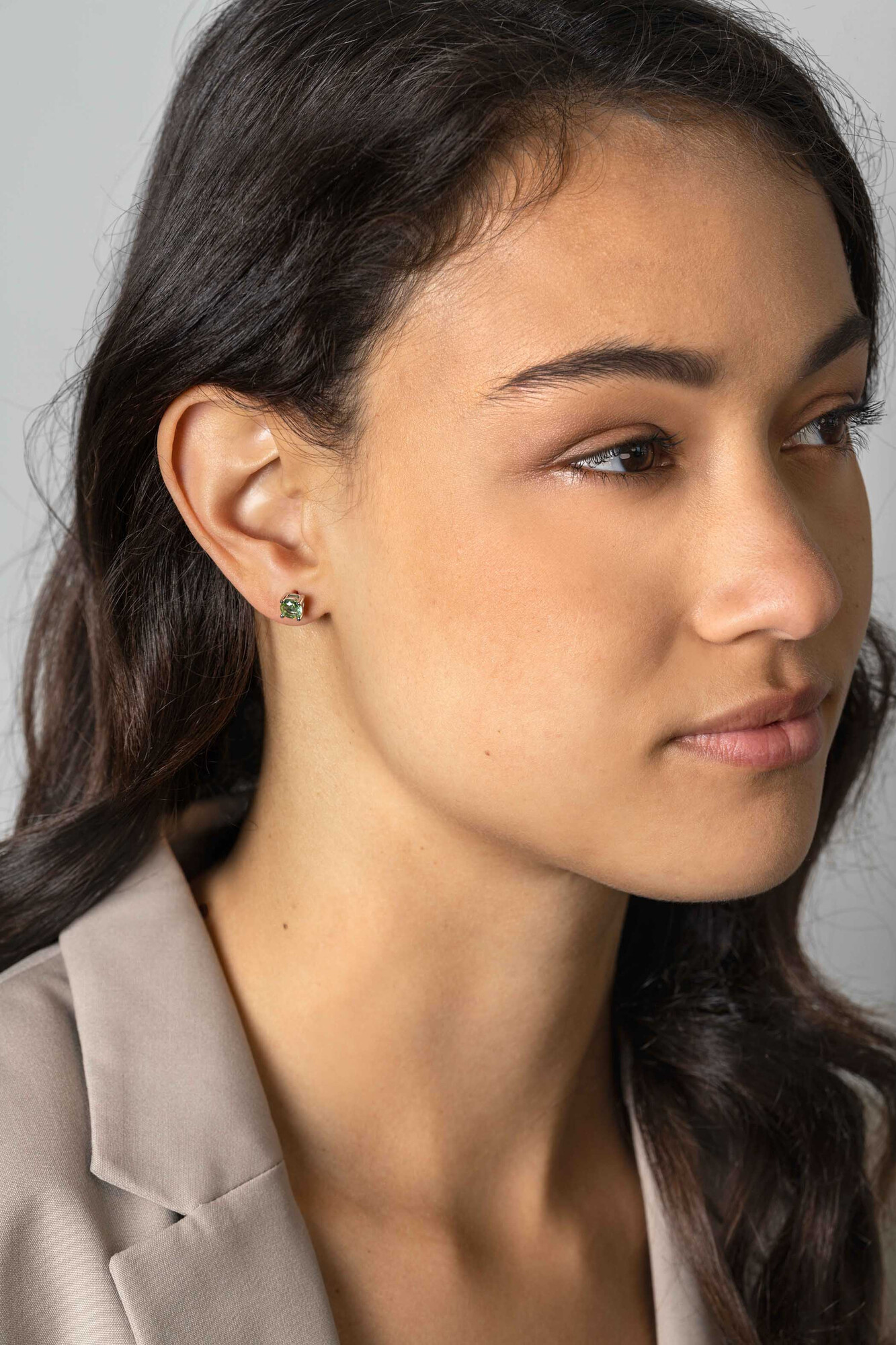 ZINZI zlv. oorkn.  vierpoot chaton licht groen zirc.