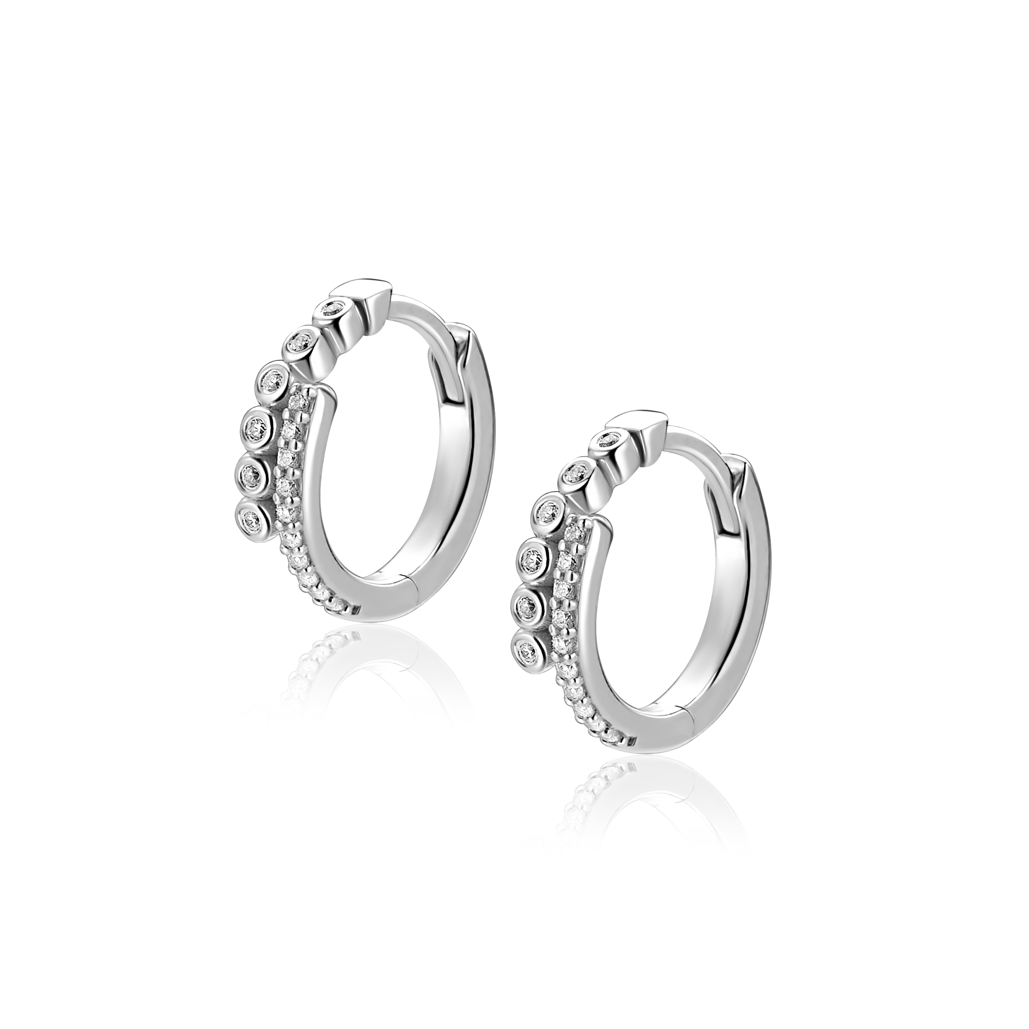 ZINZI zlv. klapcreolen slag zirc.ronde/poot zetting