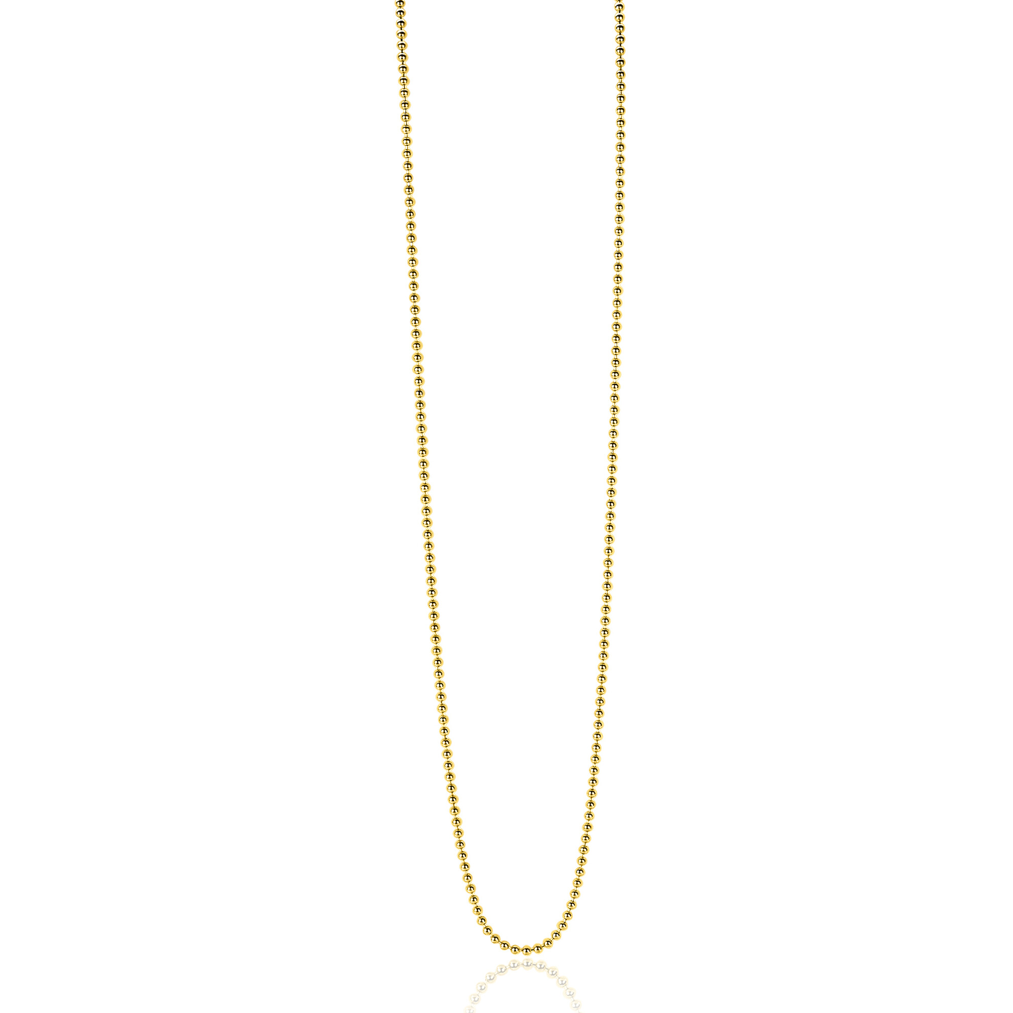 ZINZI zlv. bol collier 90 cm geel verguld