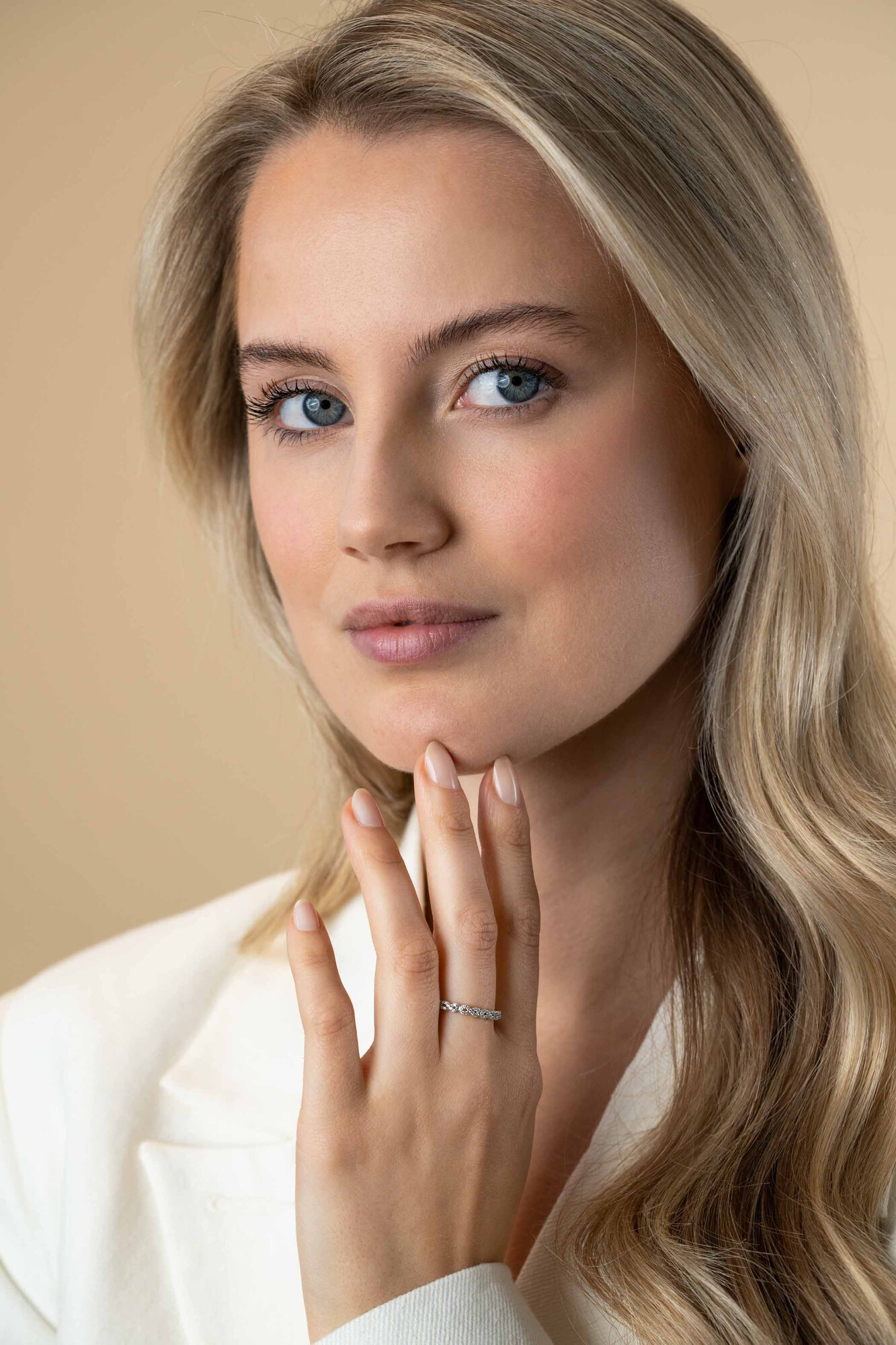 ZINZI zlv. aanschuifring infinity zirc. rondom mt.62