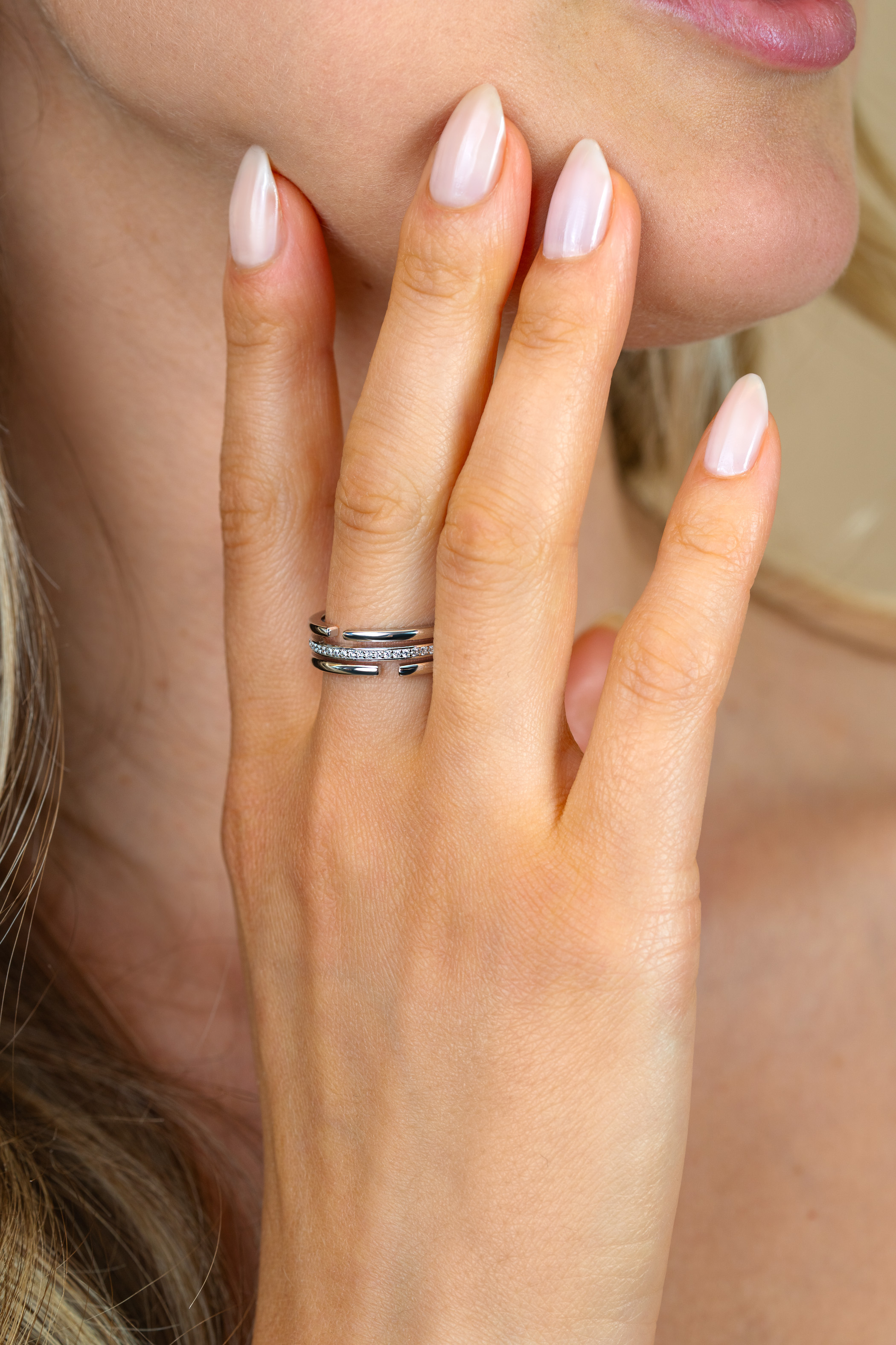 ZINZI zlv. ring 3banen 1xzirc.en tussenruimtes mt.62