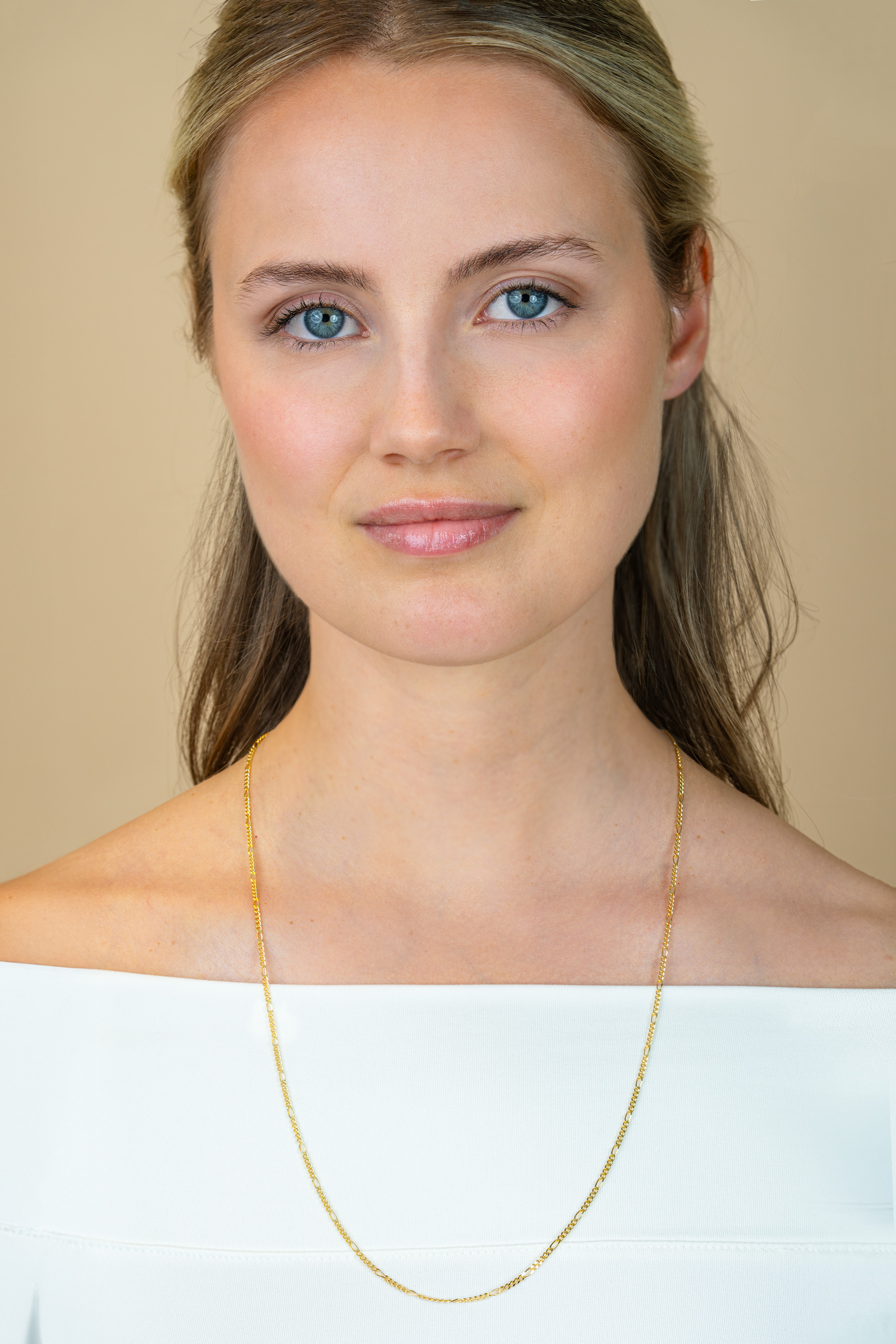 ZINZI zlv. figaro collier 60 cm geel verguld