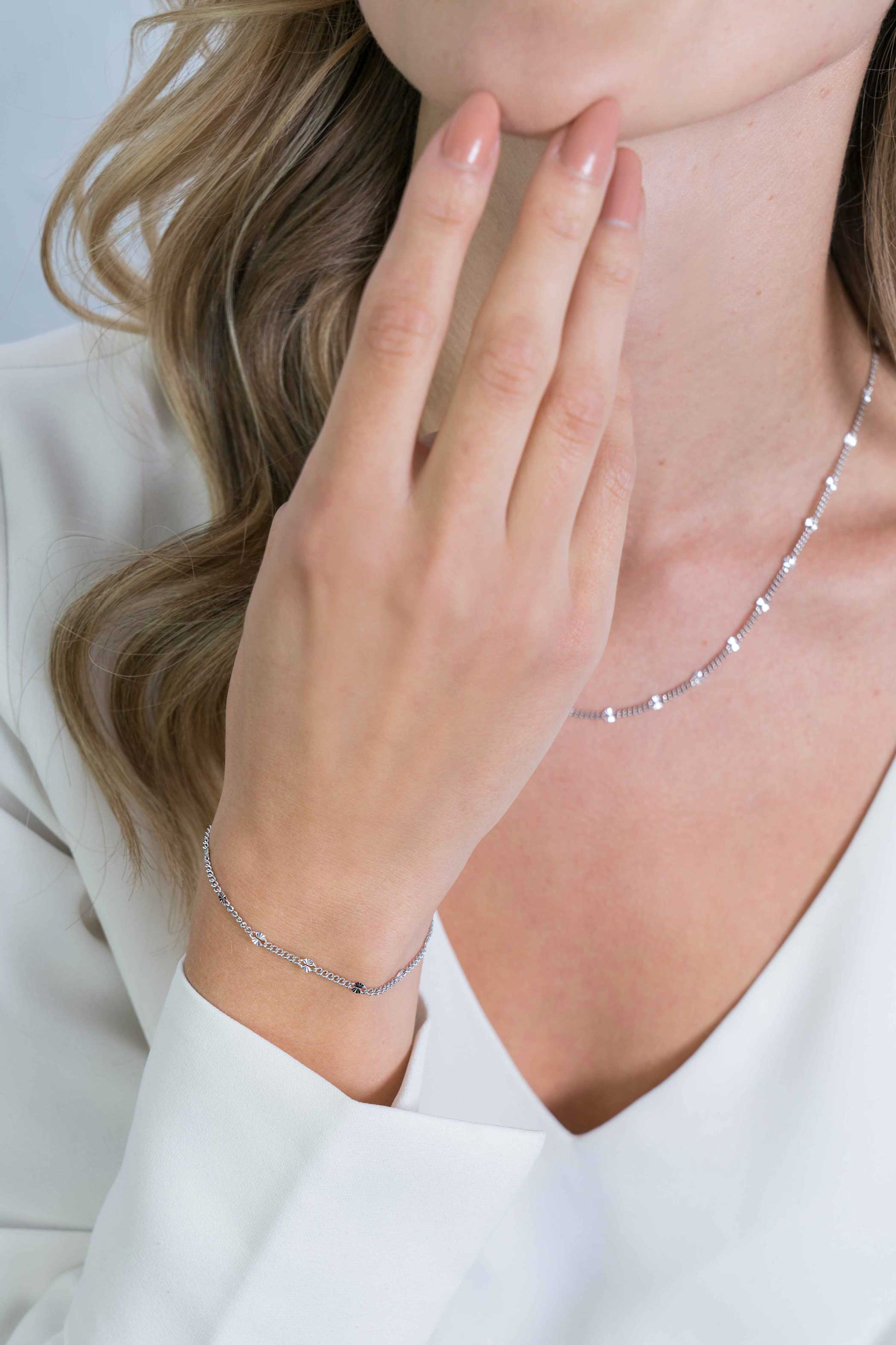 ZINZI silbernes Gourmet Fantasie Armband 2,7mm breit 17-20cm ZIA2157