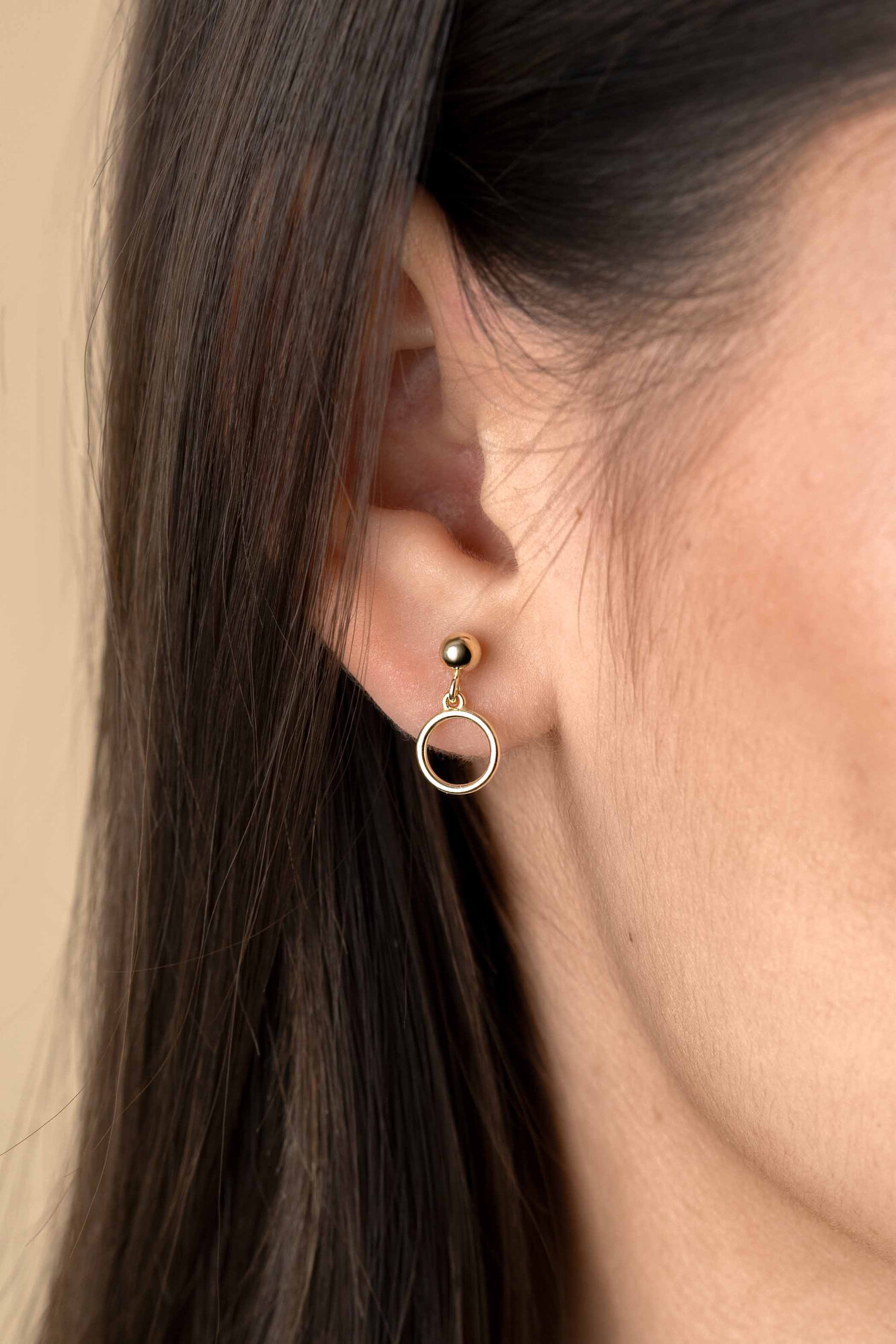 ZINZI zlv. oorsteker gg.verg. bol open rondje eraan