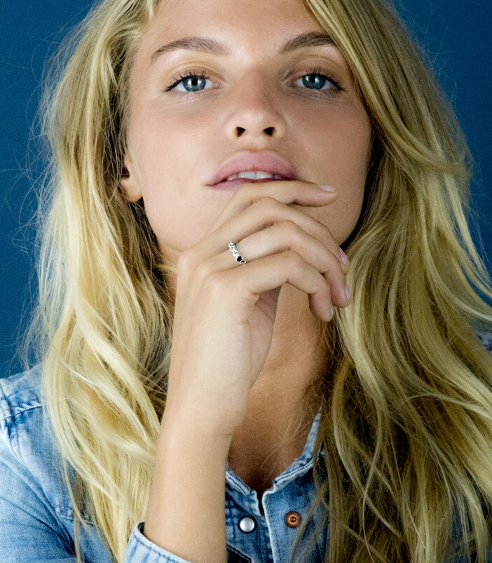 ZINZI silberner Ansteckring weißZIR1311